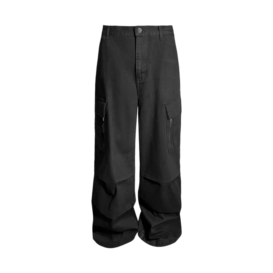 에이엑스커넥션 택티컬 카고 워시드 와이드 데님 팬츠(AX CONNECTION Tactical Cargo Washed Wide Denim Pants)