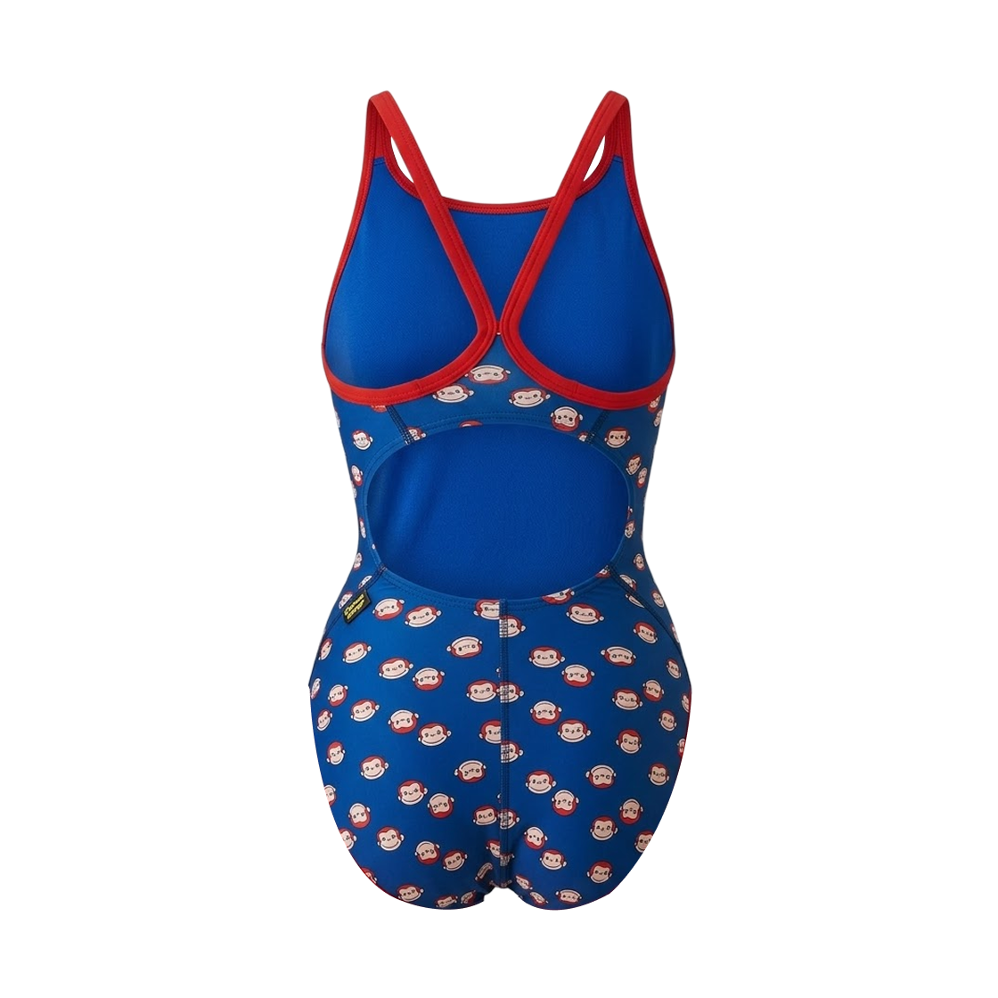 (W) 미즈노 x 큐리어스 죠지 수영 연습용 미디움 컷 수트 블루((W) Mizuno x Curious George Competitive Swimming Practice Medium Cut Suit Blue) - 2