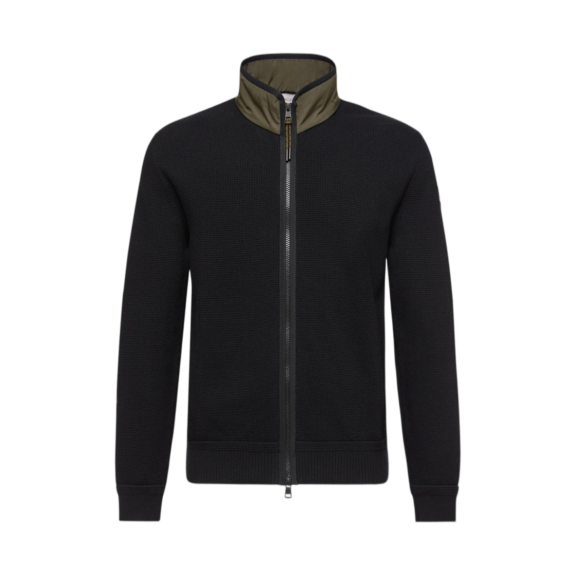 L1-091-9B00025-M1113-999 Moncler Zip Up Cotton Cardigan Black - 26SS