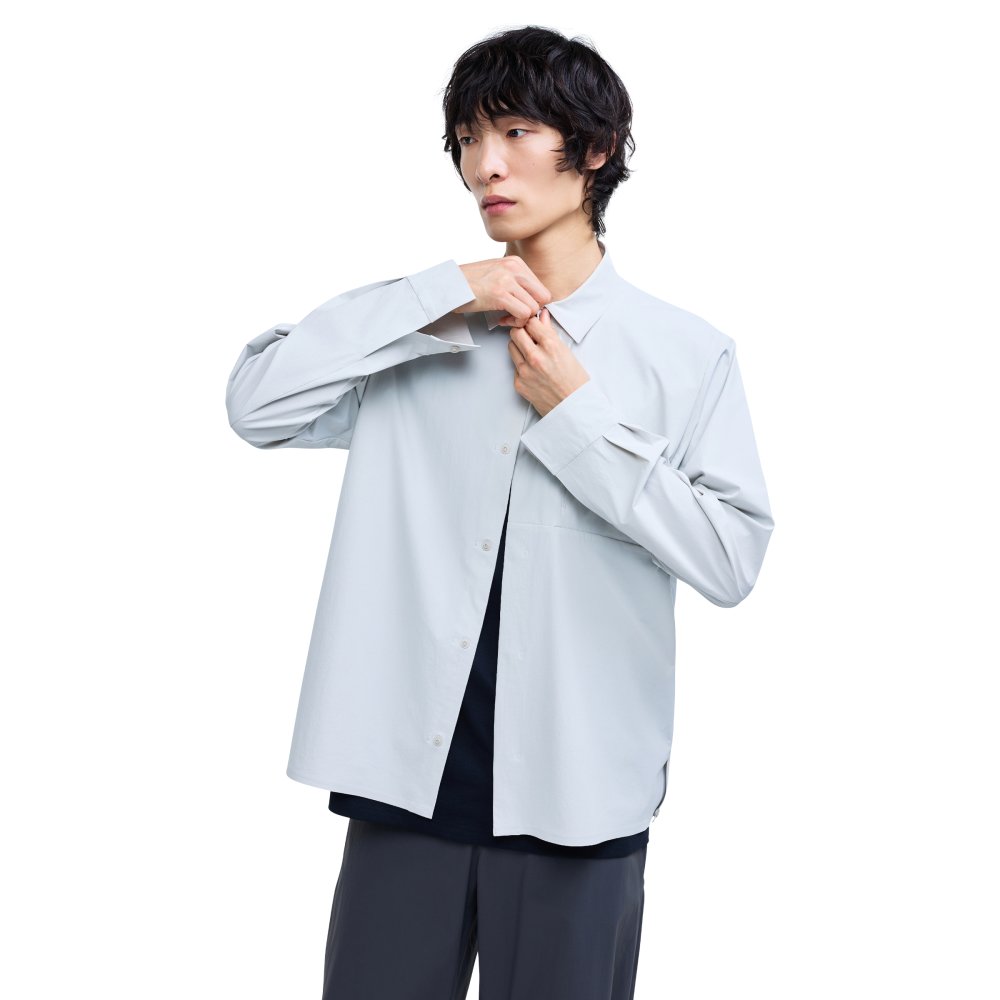 프로-스펙스 유니 테크 테일러드 오버셔츠 라이트 그레이(PRO-SPECS Unisex Tech Tailored Overshirt Light Gray) - 6