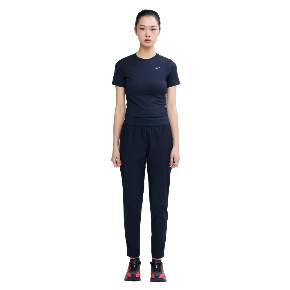 프로-스펙스 여성 다운타임 피티드 반팔티셔츠 블랙(PRO-SPECS Women's Downtime Fitted Short Sleeve T-Shirt Black) - 2