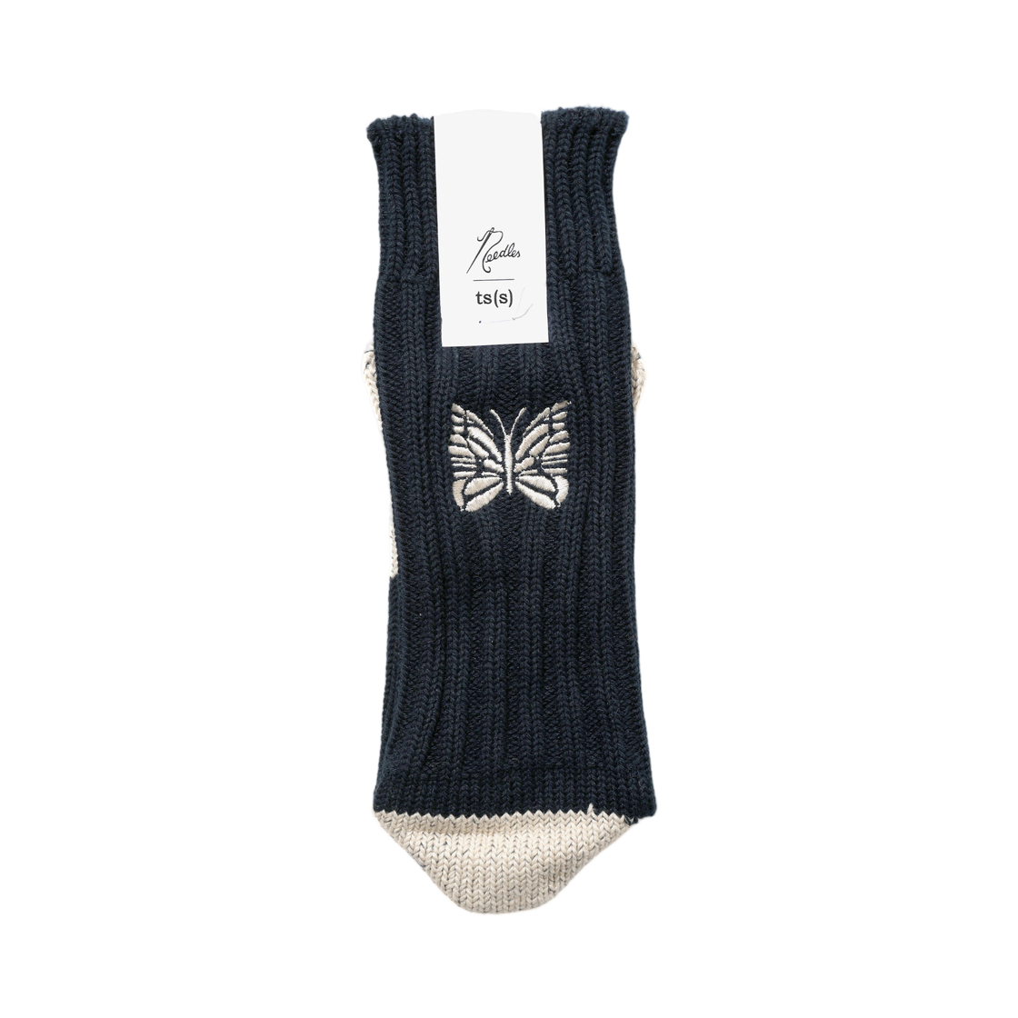 니들스 x ts(s) 언페어드 코튼 립 삭 네이비(Needles x ts(s) Unpaired Cotton Rib Sock Navy)