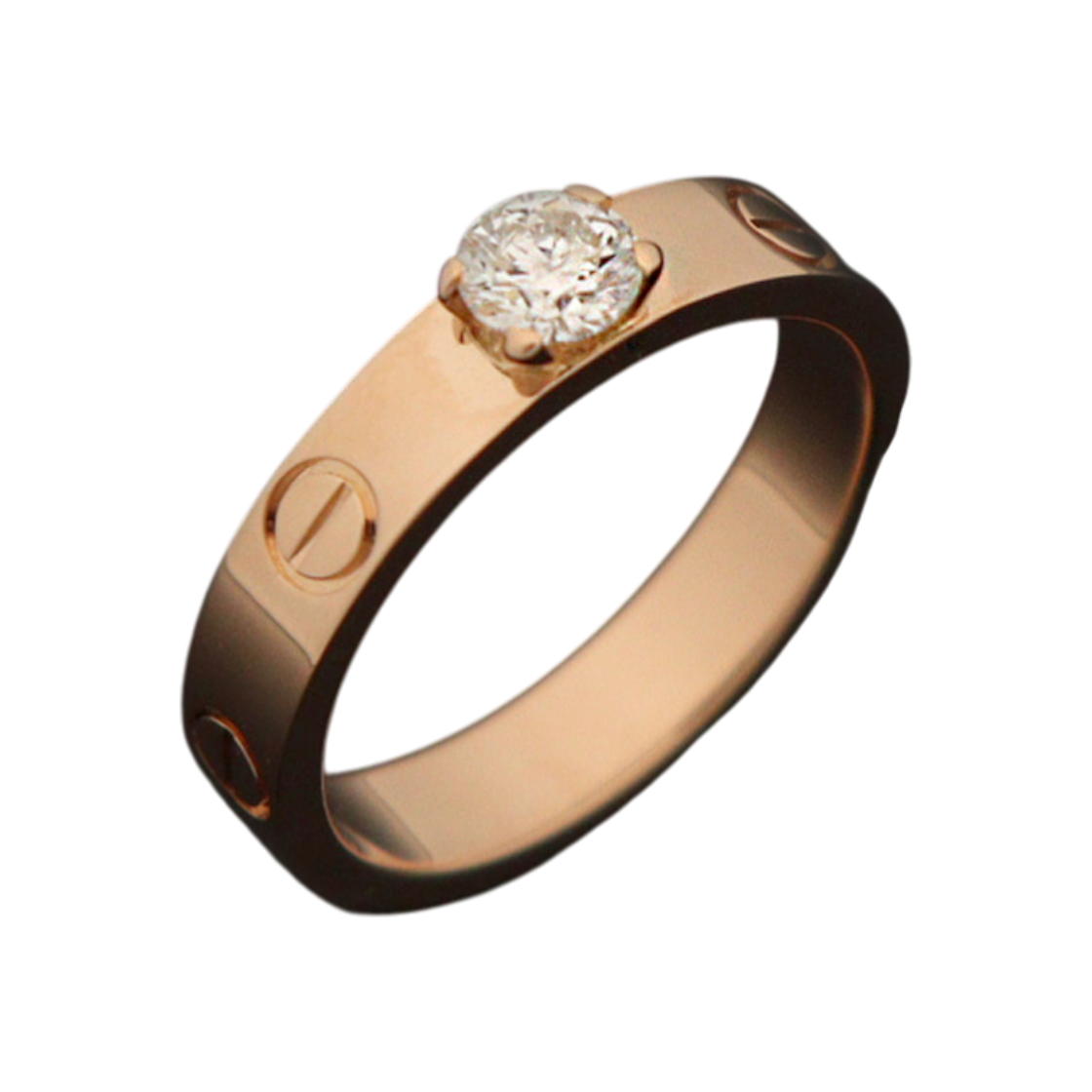 ITAPS8FPM6AJ Cartier N4250148 18K Pink Gold 0.23 Carat Diamond Solitaire Love Ring Size 48