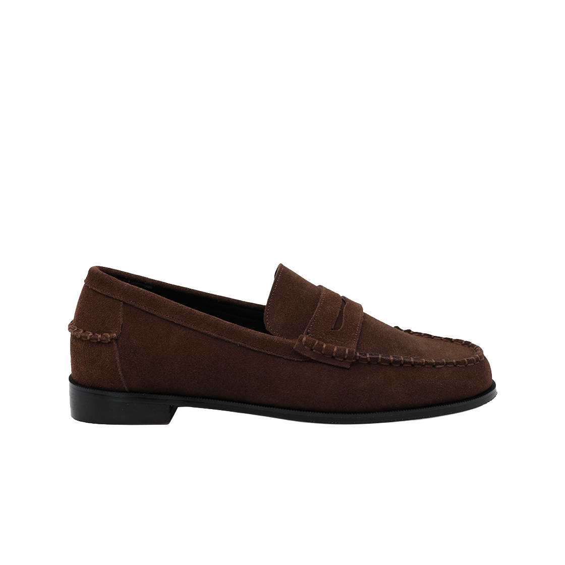MD0156_6 Moodnight Carter Classic Penny Loafers l Dark-Brown Suede