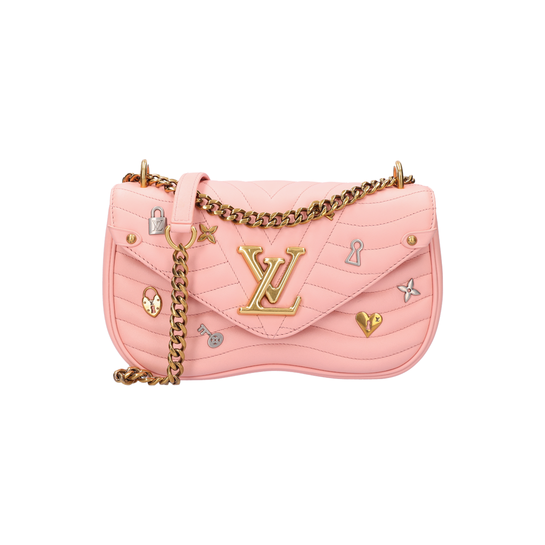 ITK74J4KMMMH Louis Vuitton M53214 Love Lock New Wave Chain Bag - Pink Leather