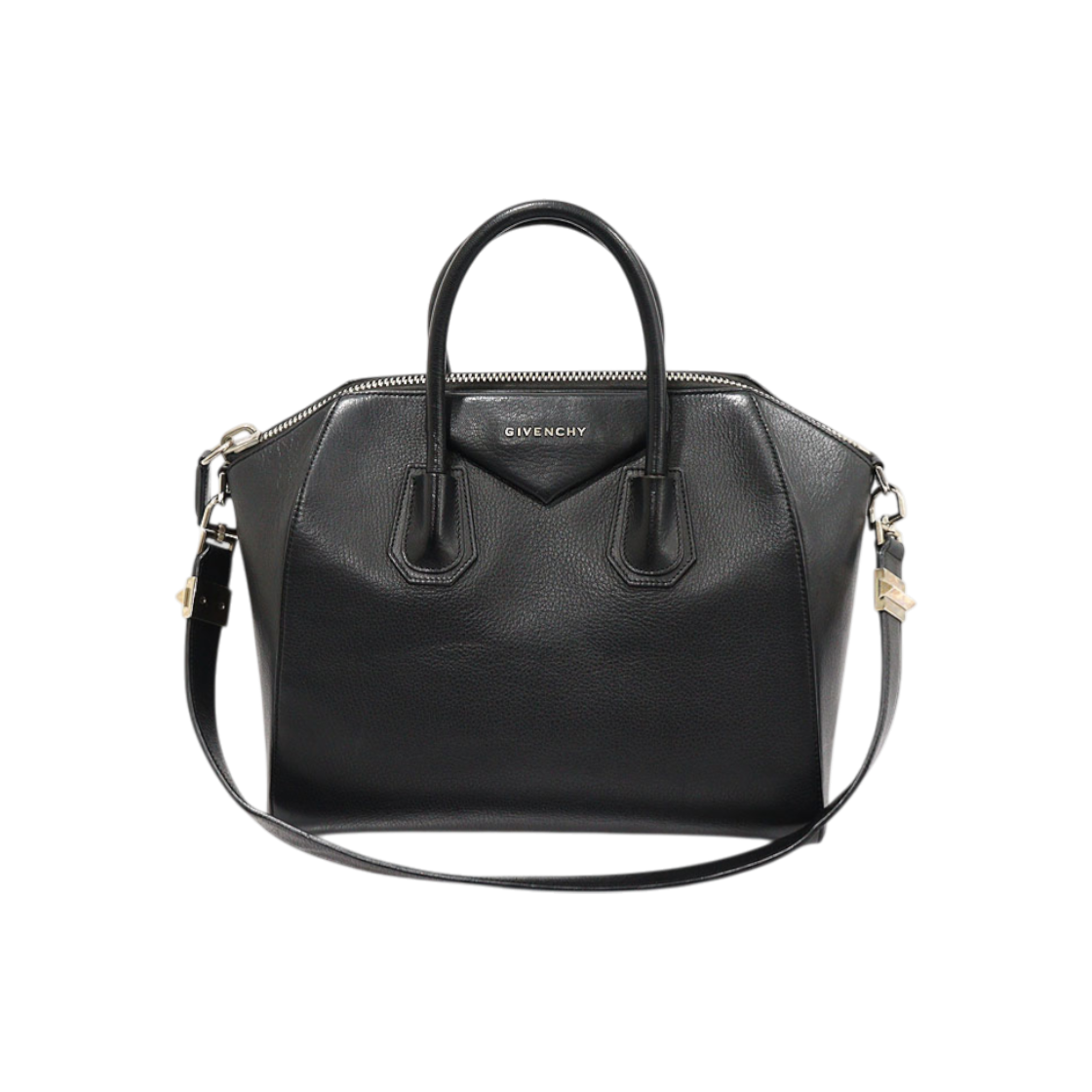 ITOV5MRAH8G8 Givenchy Antigona Medium 2-Way Black Grain Goat Skin Bag