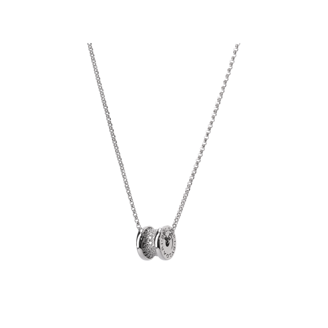 불가리 351117 비제로원 네크리스 18K 화이트 골드 다이아몬드(Bulgari B.Zero1 Necklace 18K White Gold with Diamonds)