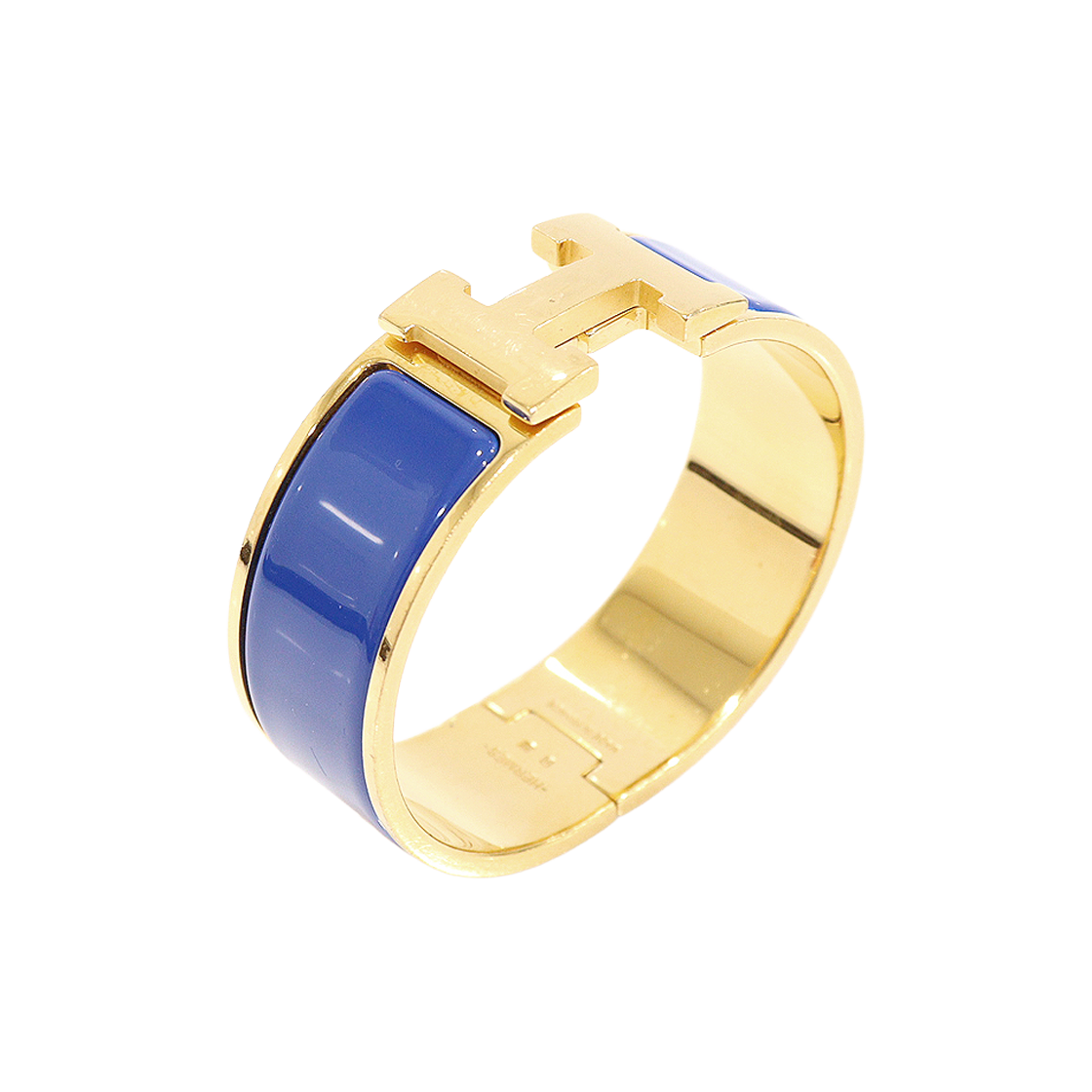 IT9R7WOI732F Hermes H300001F Bleu Imperial Blue Enamel Click H Bracelet PM for Women