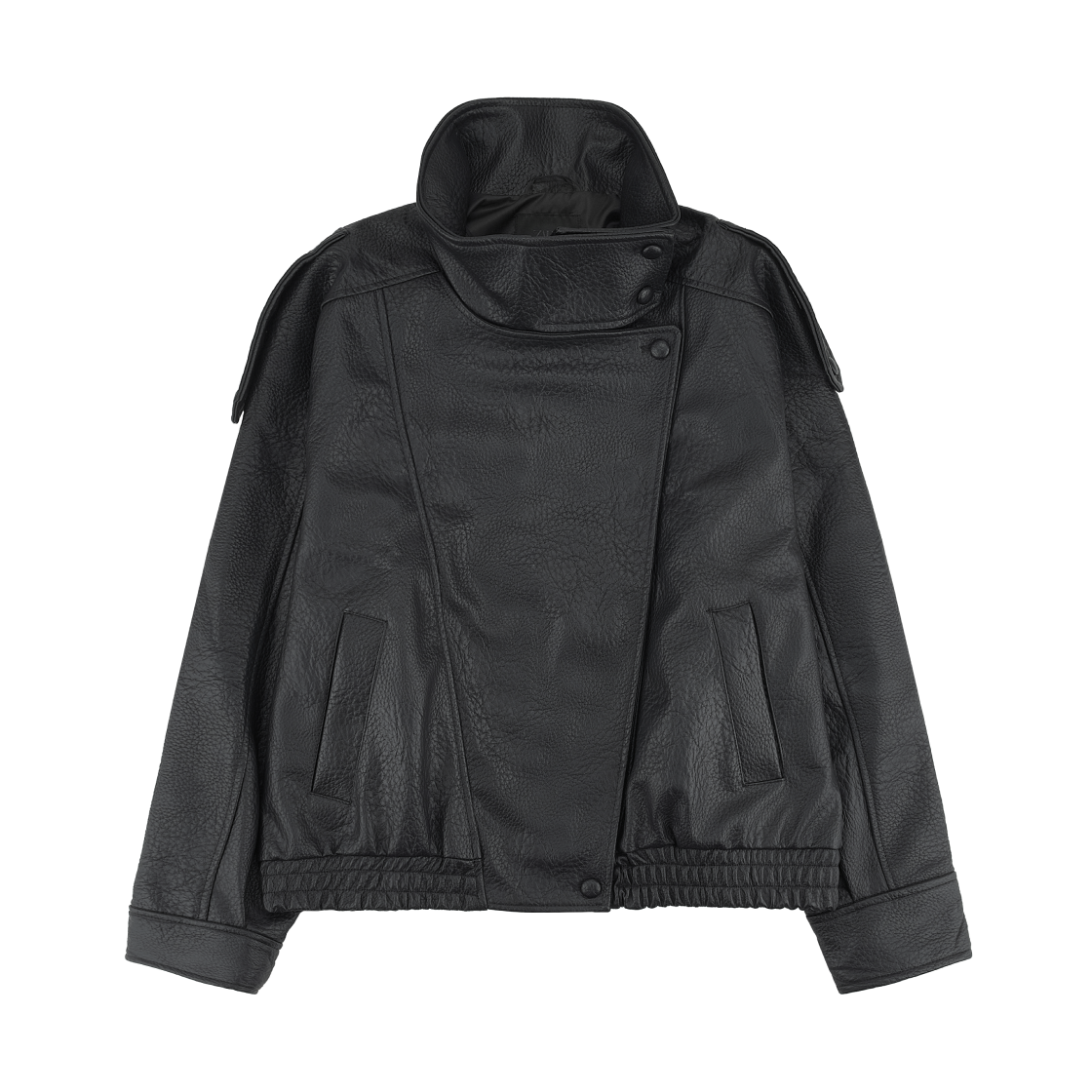 자라 포우 레더 자켓 블랙(Zara Faux Leather Jacket Black)