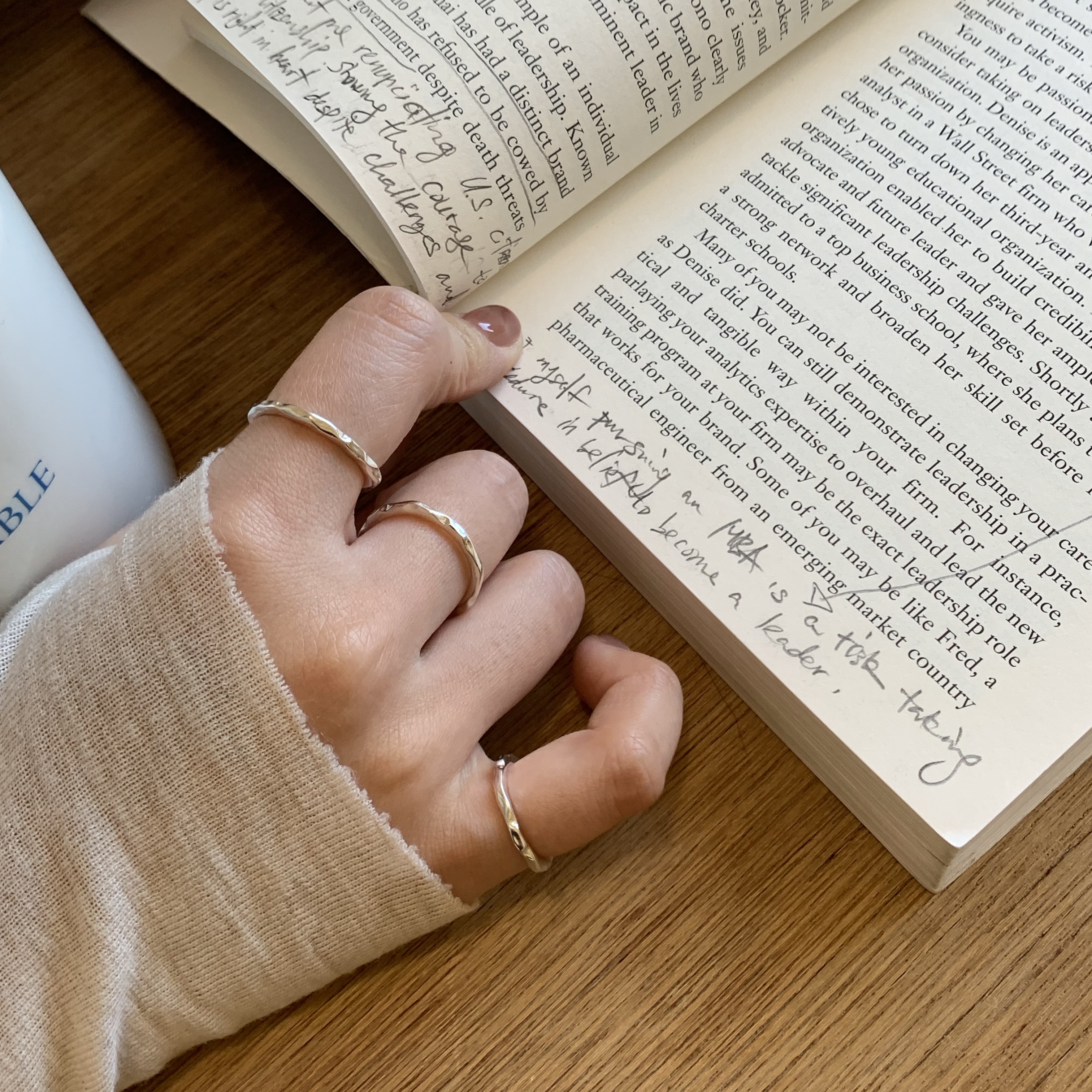 Byweekend 1mm Snake Necklace Silver, Byweekend Basic Ring Earring Silver 20mm 착용 스타일 - 5