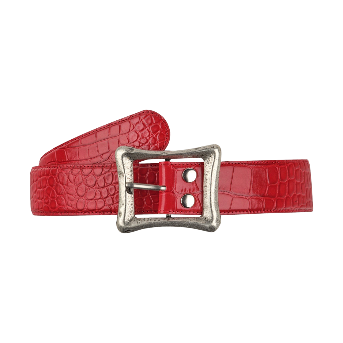 EMOSTANCECLUB-037 emostanceclub Core Belt Croc Embossed RED