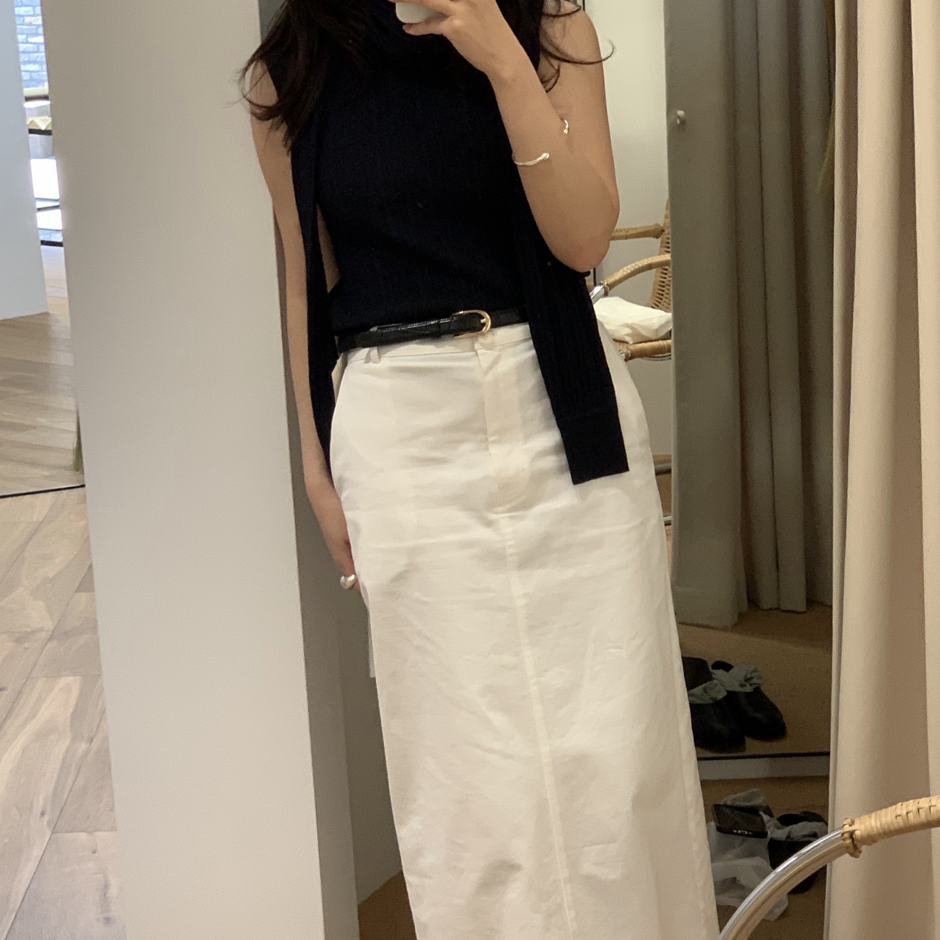 Byweekend Momo Ring Silver, Byweekend Rain Drop Bangle Silver 착용 스타일 - 3