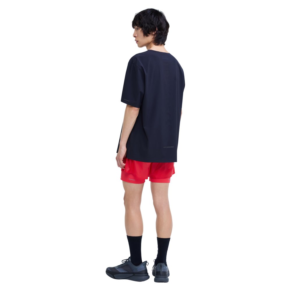 프로-스펙스 남성 투인원 레이싱 3부 반바지 레드(PRO-SPECS Men's 2-in-1 Racing 3-inch Shorts Red) - 4