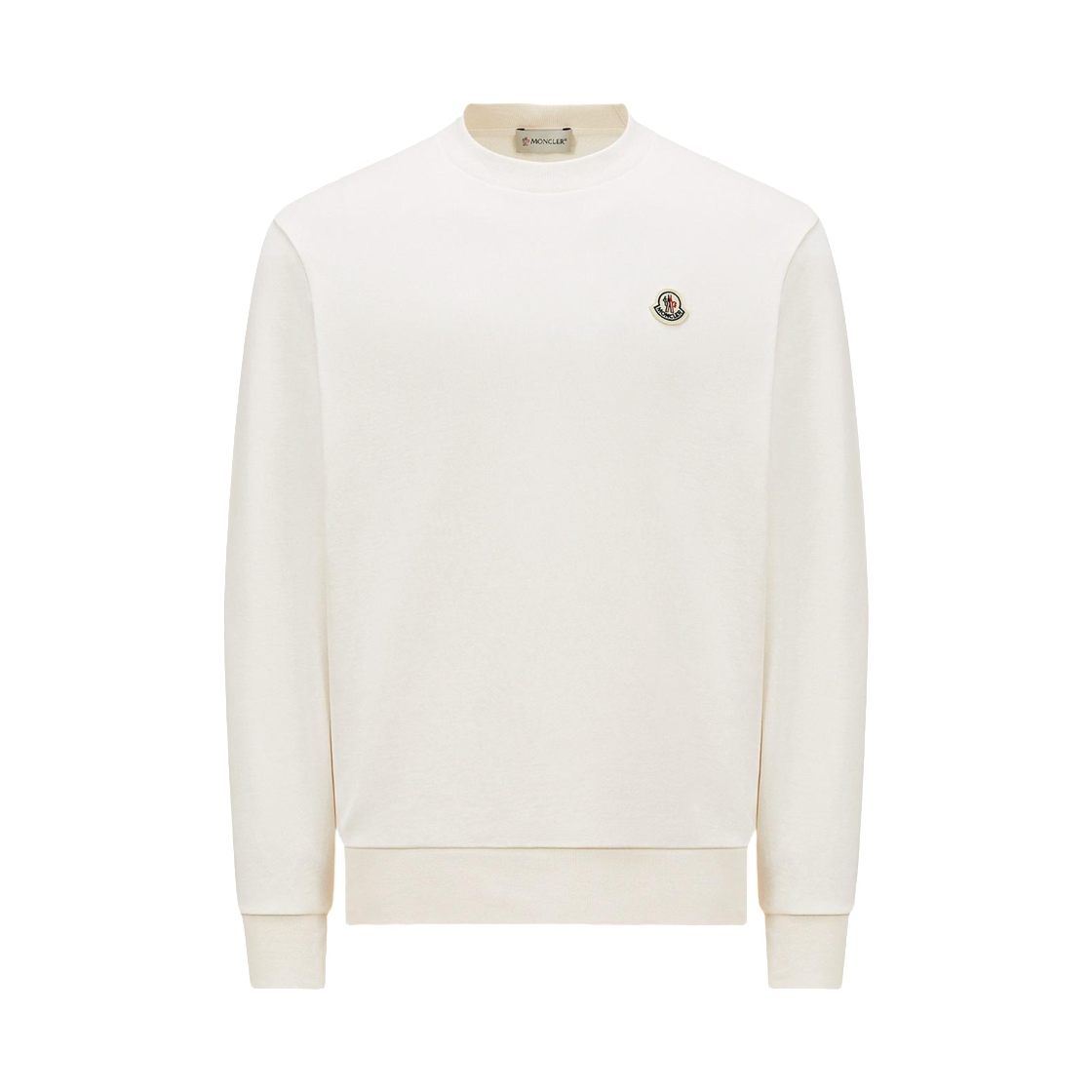 L1-091-8G00051-809KR-034 Moncler Logo Patch Cotton Sweatshirt White - 26SS