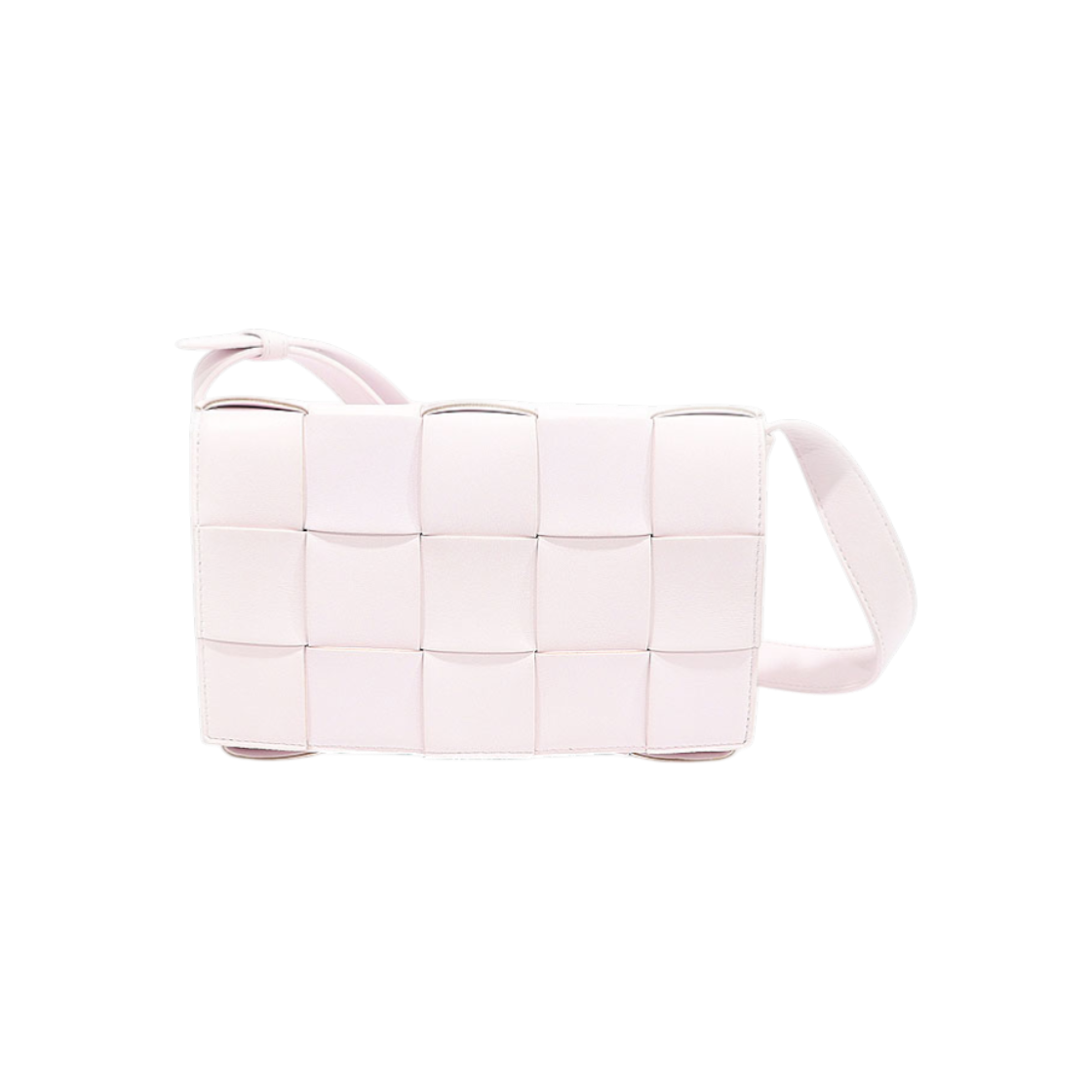 ITN54CID66JU Bottega Veneta 578004 Bliss Washed Pink Intrecciato Woven Cassette Crossbody Bag