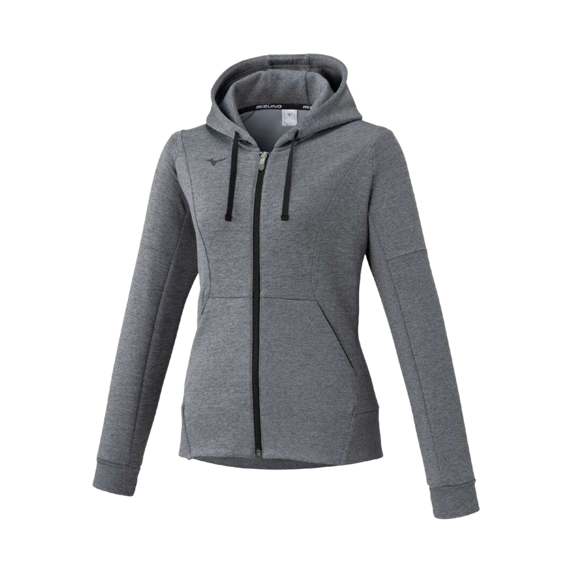 (W) 미즈노 스트레치 스웨트 후드 그레이 헤더((W) Mizuno Stretch Sweat Hoodie Gray Heather) - 1