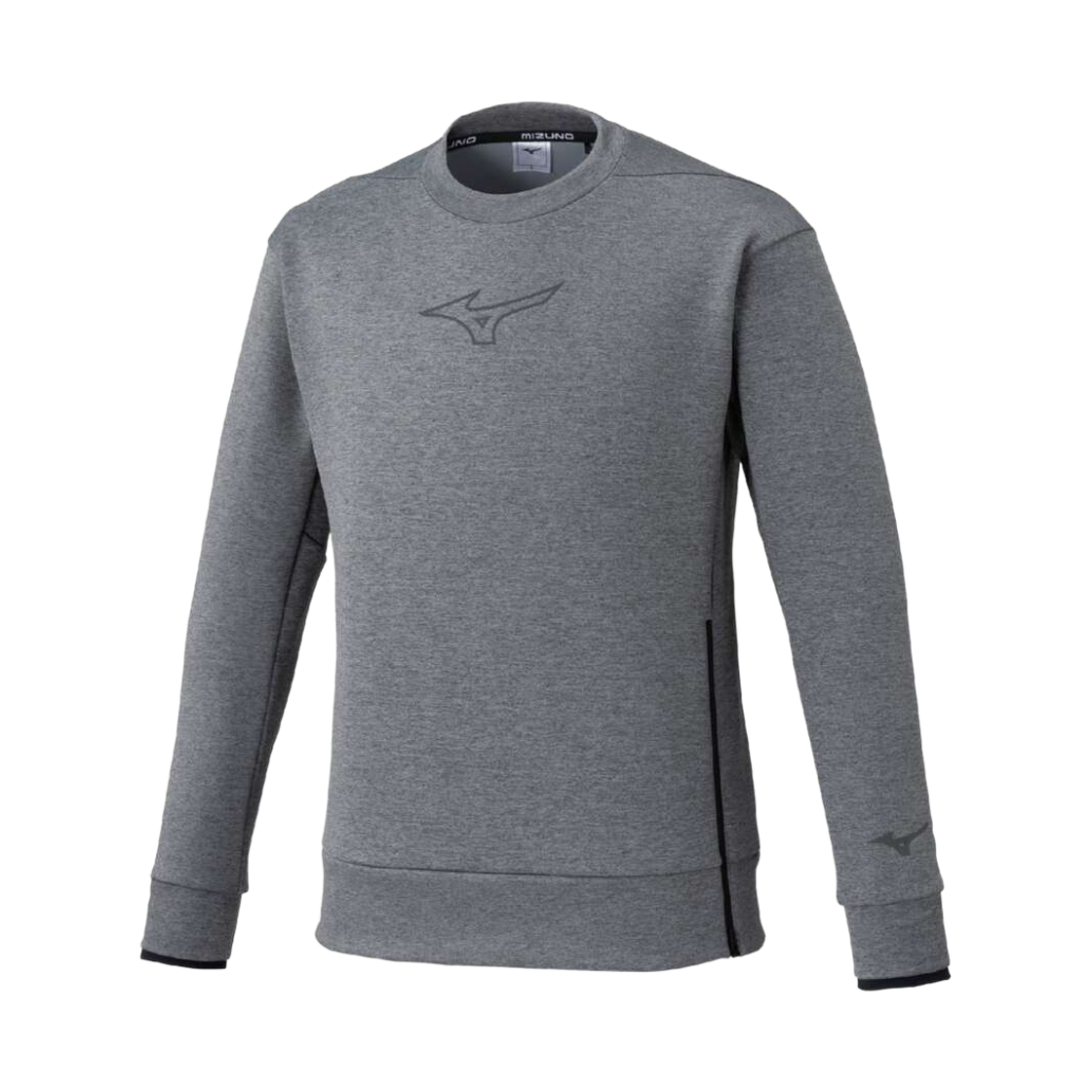 미즈노 스트레치 스웨트 크루 그레이 헤더(Mizuno Stretch Sweat Crew Gray Heather)