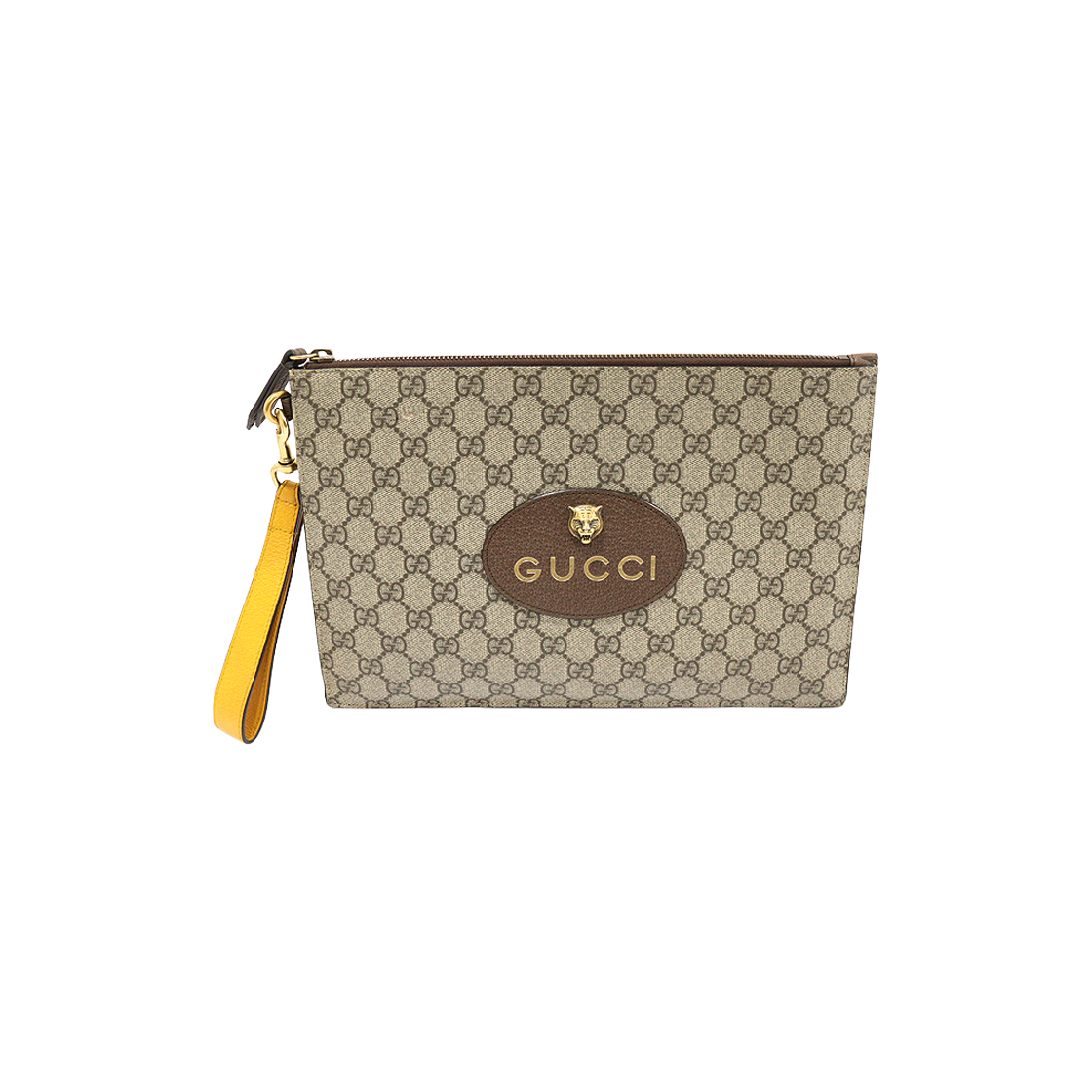 ITAGFFQ57DAI Gucci 473956 GG Supreme Canvas Neo Vintage Strap Pouch Clutch