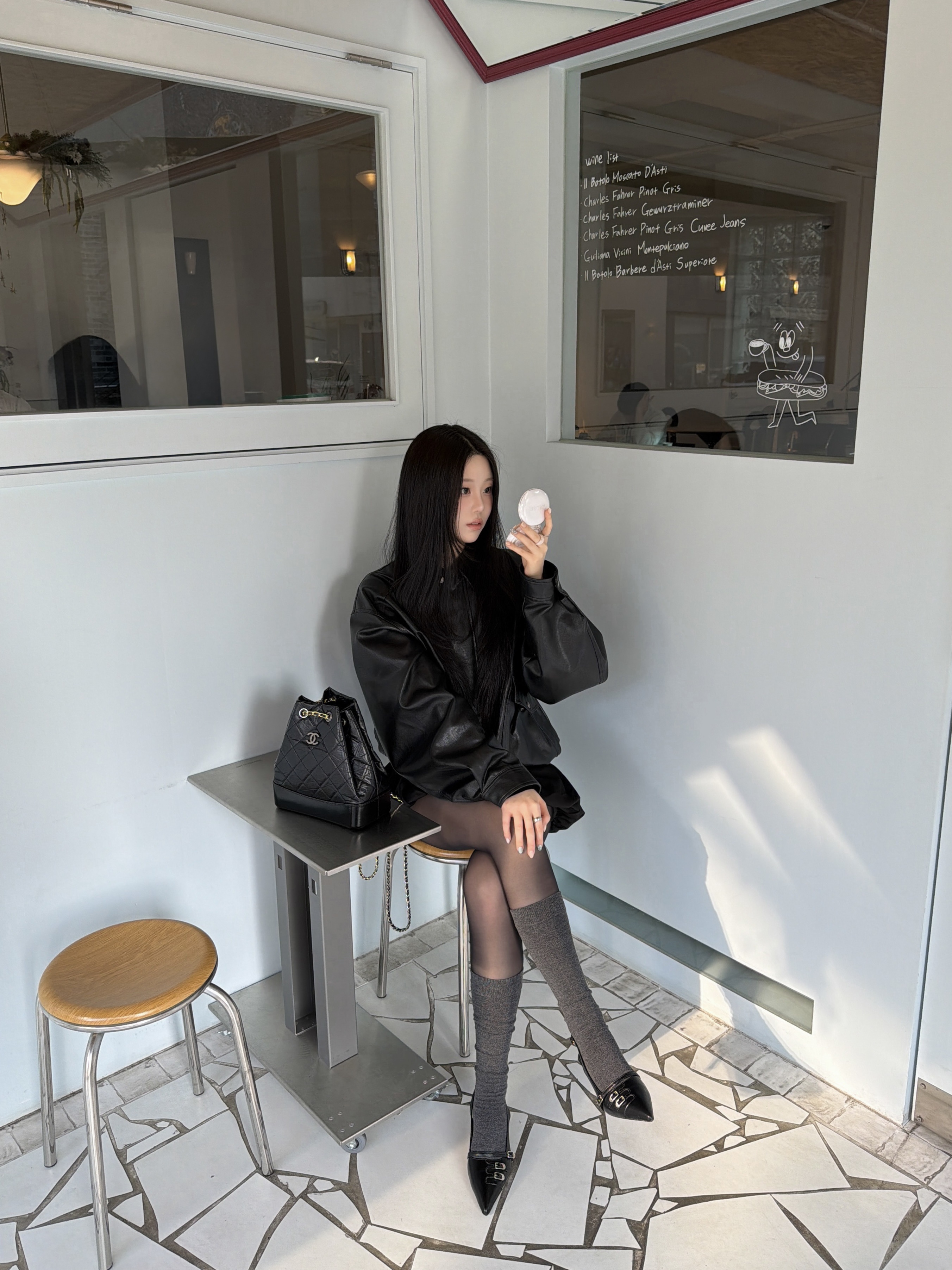 Chanel Small Gabrielle Backpack Aged Calfskin & Gold Silver Black, Moodnight Cindy 3 Belted Sling-Back Kitten Heels Black 착용 스타일 - 2