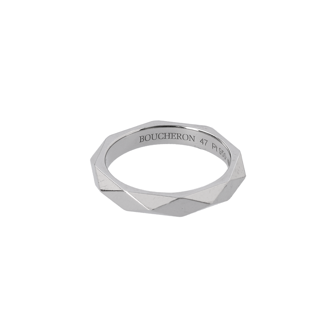 부쉐론 JAL00014 파셋 플래티늄 웨딩 링 47(Boucheron JAL00014 Facet Platinum Wedding Ring 47)
