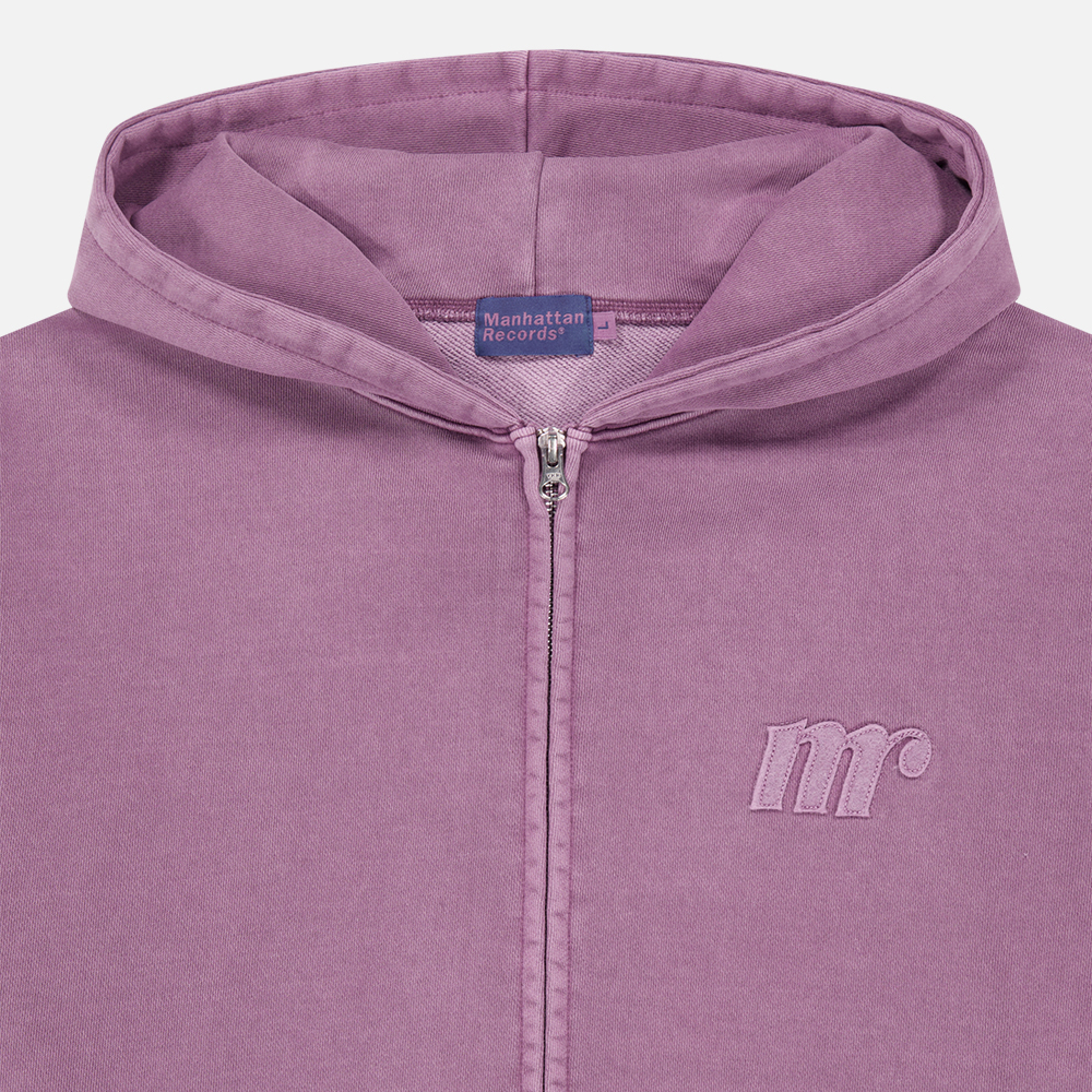 맨하탄 레코즈 로고 피크먼트 집업 후디 - 퍼플(Manhattan Records Logo PM Zip Up Hoodie - Purple) - 4