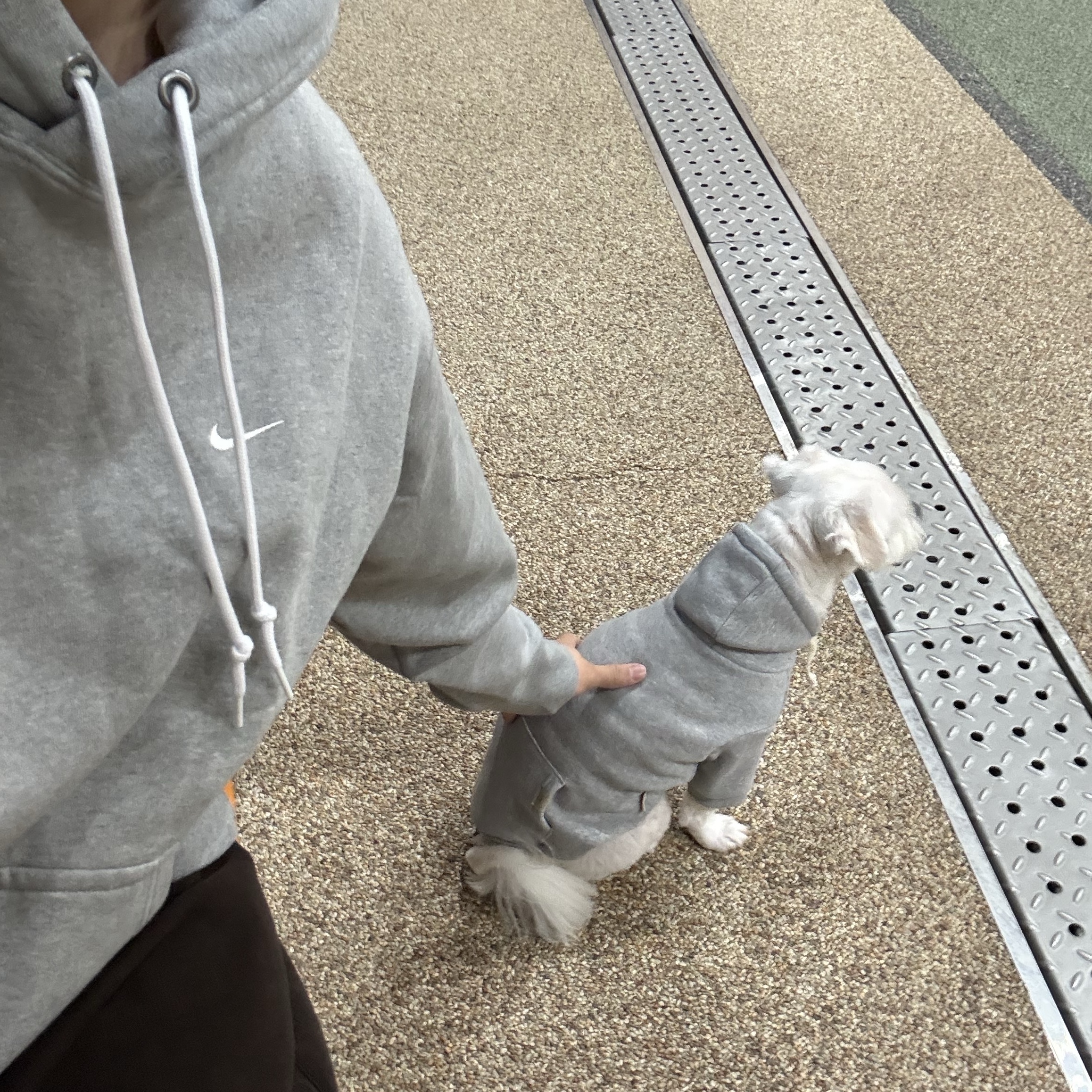 Nike Solo Swoosh Fleece Pullover Hoodie Grey - Asia 착용 스타일