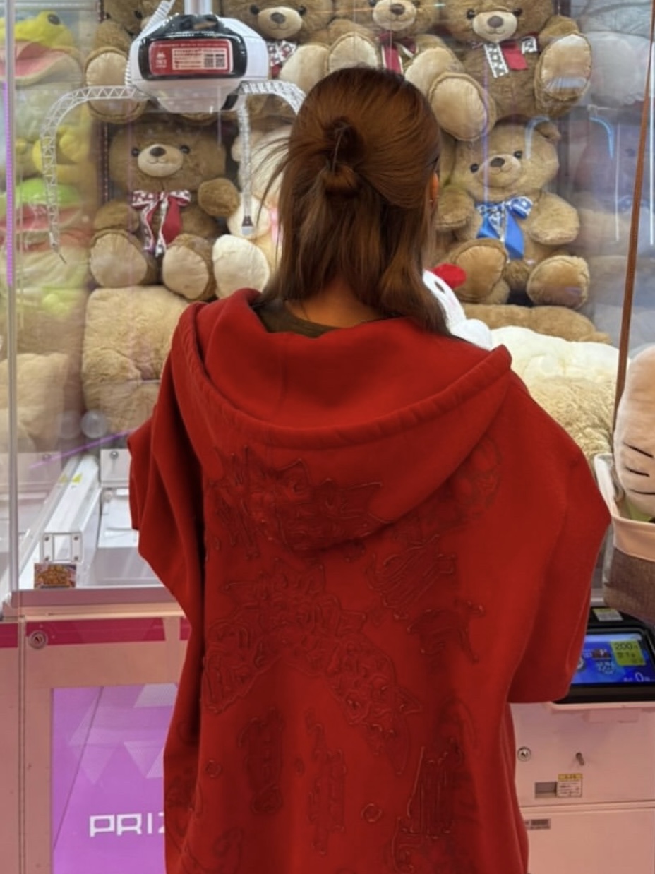 Supreme Leather Applique Zip Up Hooded Sweatshirt Burnt Red - 25SS 착용 스타일