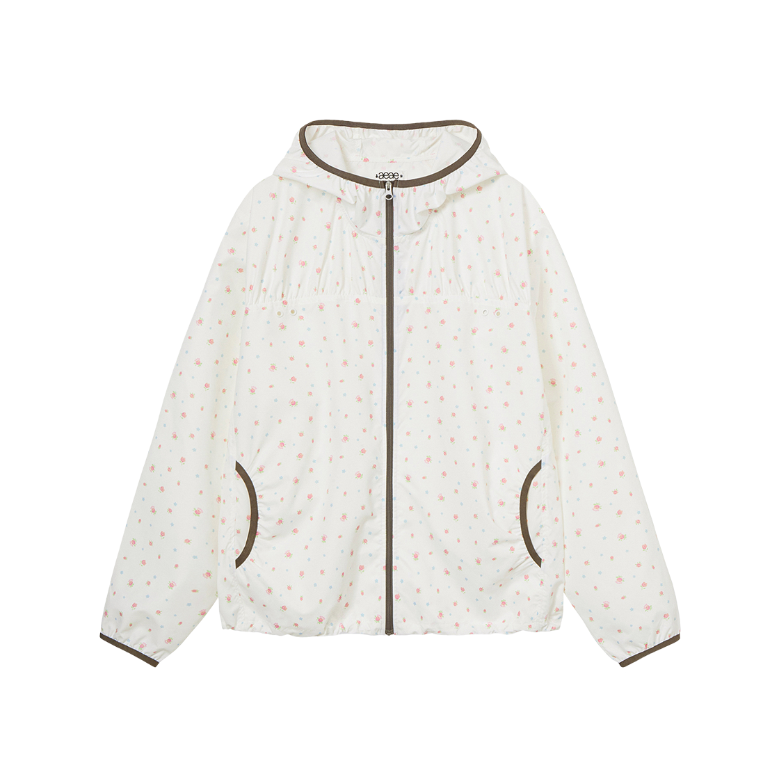 에이이에이이 플라워 윈드브레이커 자켓 화이트(AEAE Flower Windbreaker Jacket White) - 1