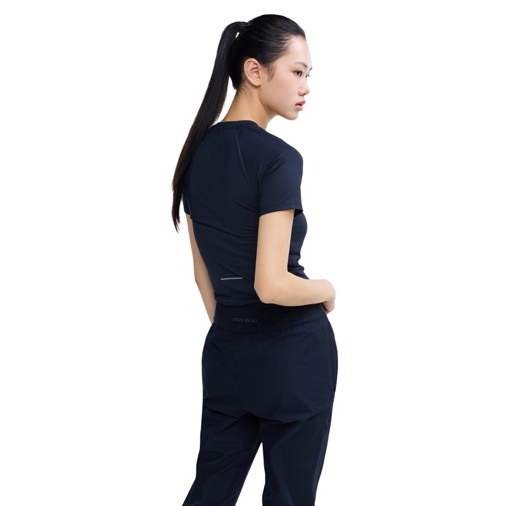 프로-스펙스 여성 다운타임 피티드 반팔티셔츠 블랙(PRO-SPECS Women's Downtime Fitted Short Sleeve T-Shirt Black) - 5