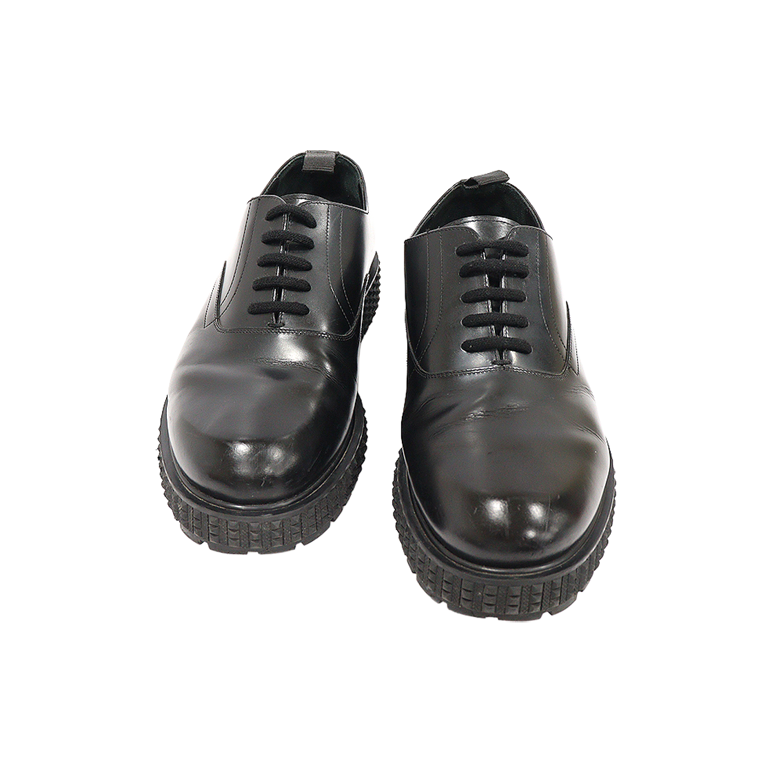 발렌티노 JY0S0893 블랙 레더 락스터드 Punky-ch 플랫폼 더비 남성 구두 43.5(Valentino Black Leather Rockstud Punky-Ch Platform Derby Shoes 43.5)