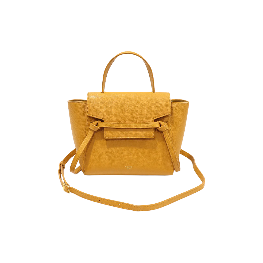 IT4BOQBM7FUN Celine Yellow Grain Calfskin Nano Belt Bag 2-Way