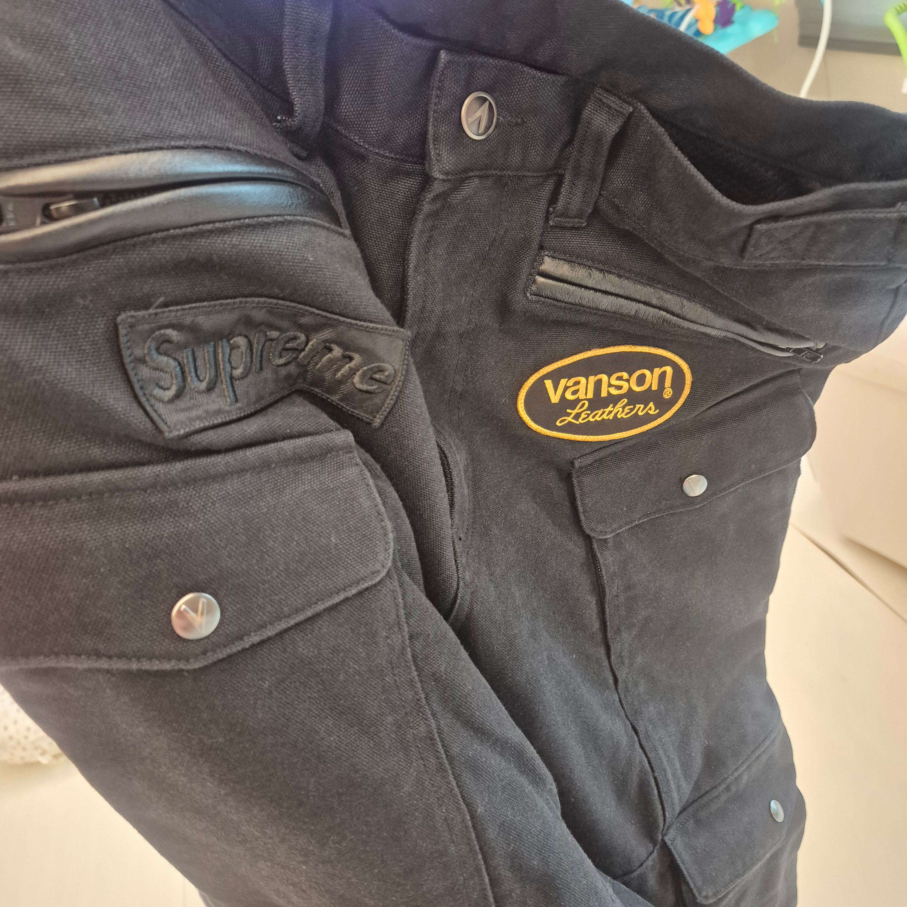 Supreme x Vanson Leathers Cordura Pant Black - 26SS 착용 스타일 - 6
