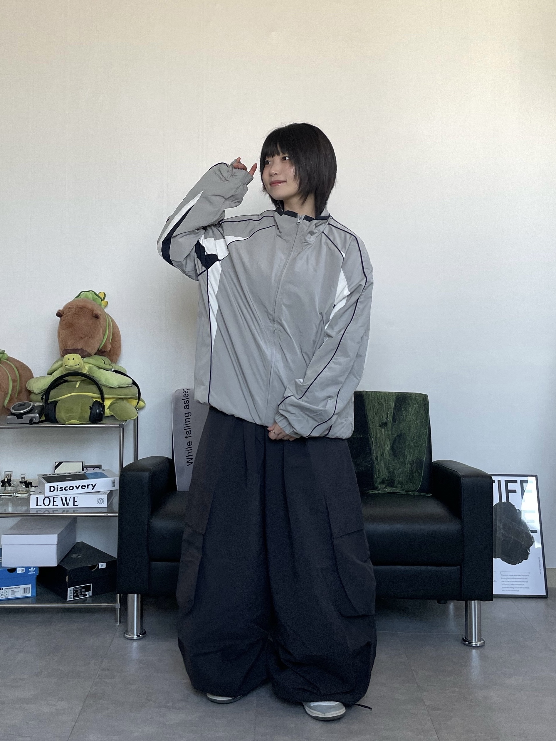 Asics Unlimited Gel-Kayano 14 Carrier Grey Black 착용 스타일 - 7