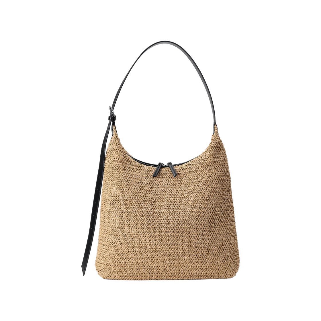 GU 투웨이 롱 벨트 크로쉐 백 블랙(GU 2-Way Long Belt Crochet Bag Black) - 1