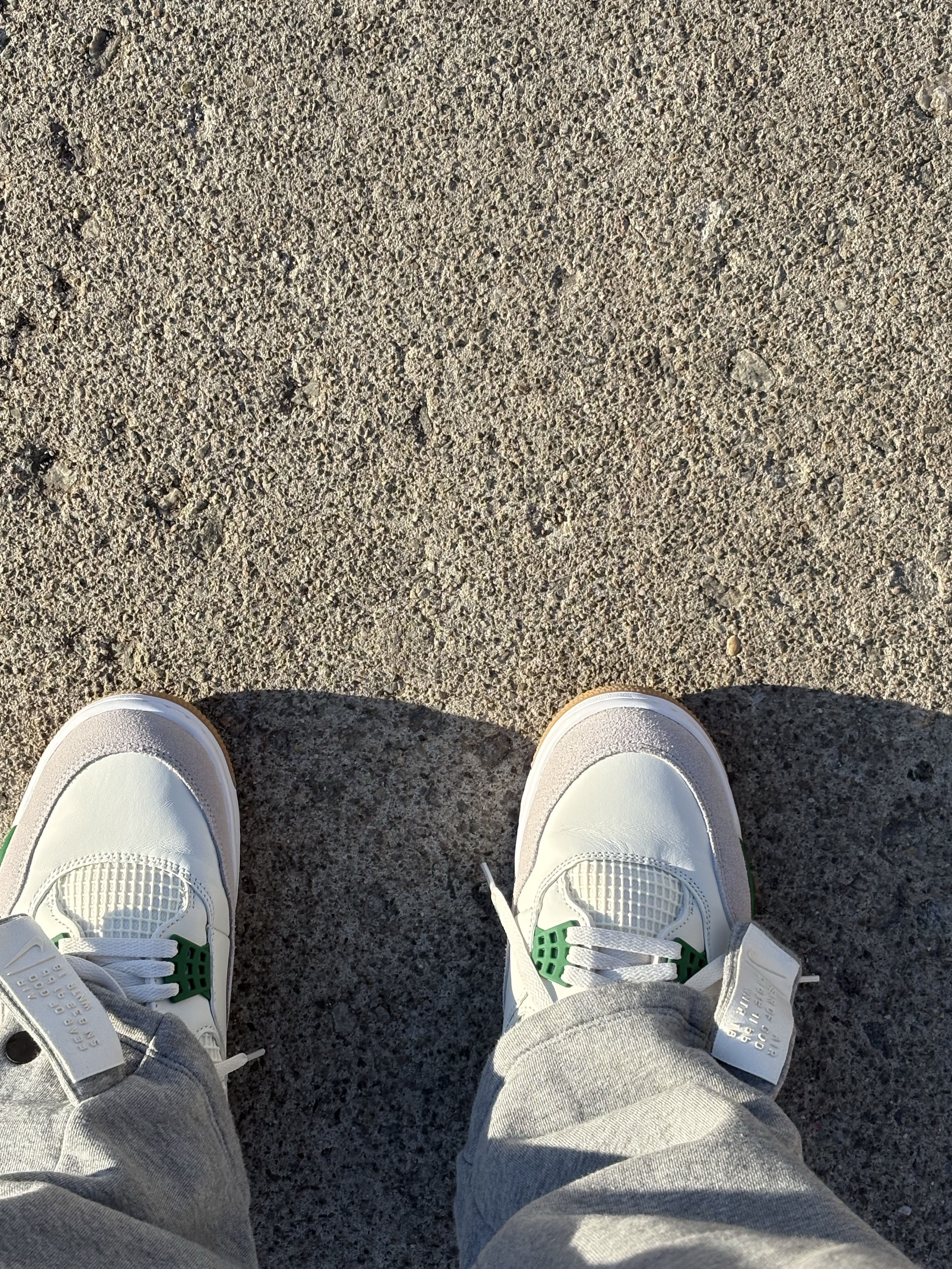 Jordan 4 x Nike SB Retro SP Pine Green, Nike x Fear of God NRG Tear Away Pants Dark Grey Heather 착용 스타일