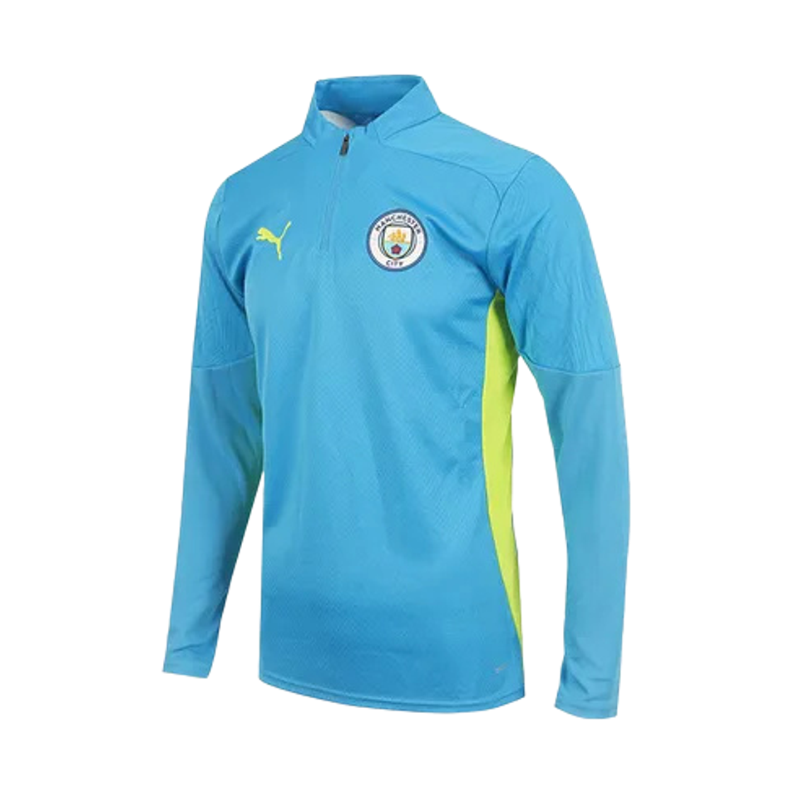 777529-11 Puma Manchester City Training 1/4 Long Sleeve Jersey Blue (Non Marking Ver.)
