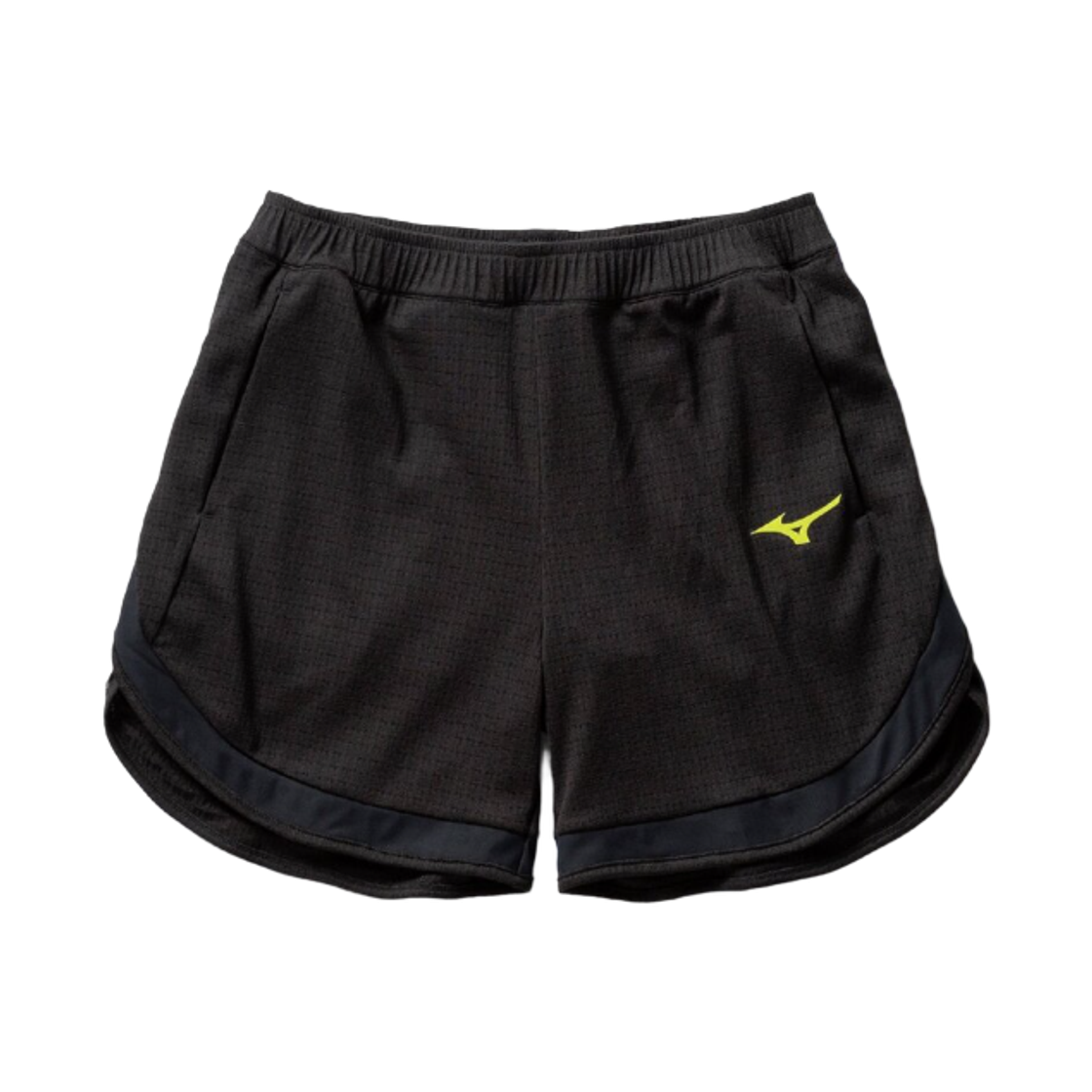 (W) 미즈노 드라이 에어로플로우 자카드 쇼츠 블랙((W) Mizuno Dry Aeroflow Jacquard Shorts Black) - 1