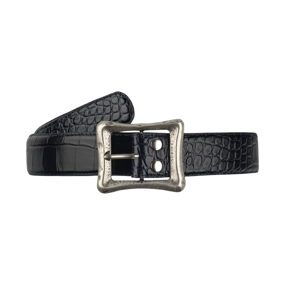 EMOSTANCECLUB-038 emostanceclub Core Belt Croc Embossed DEEP NAVY