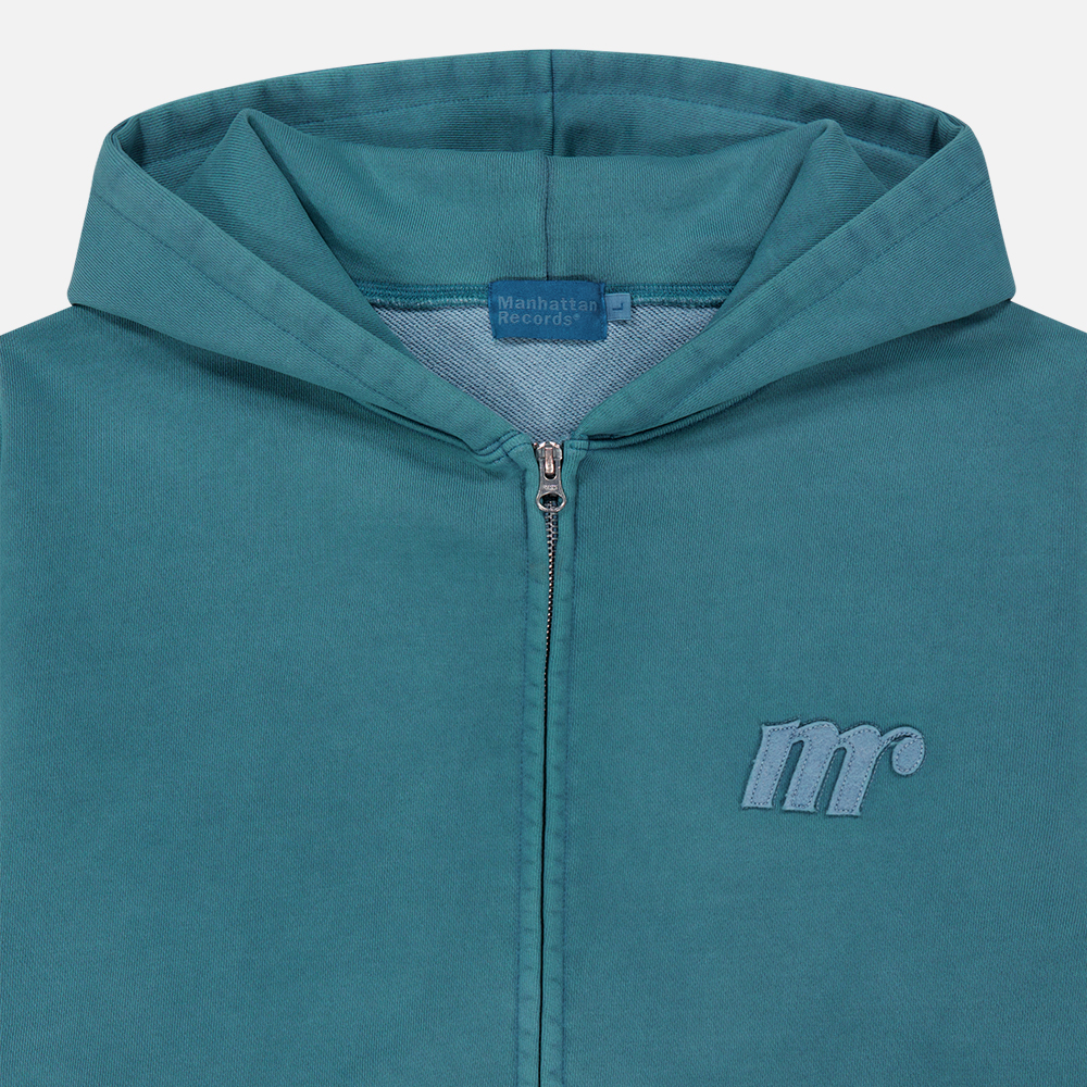 맨하탄 레코즈 로고 피크먼트 집업 후디 - 블루(Manhattan Records Logo PM Zip Up Hoodie - Blue) - 4