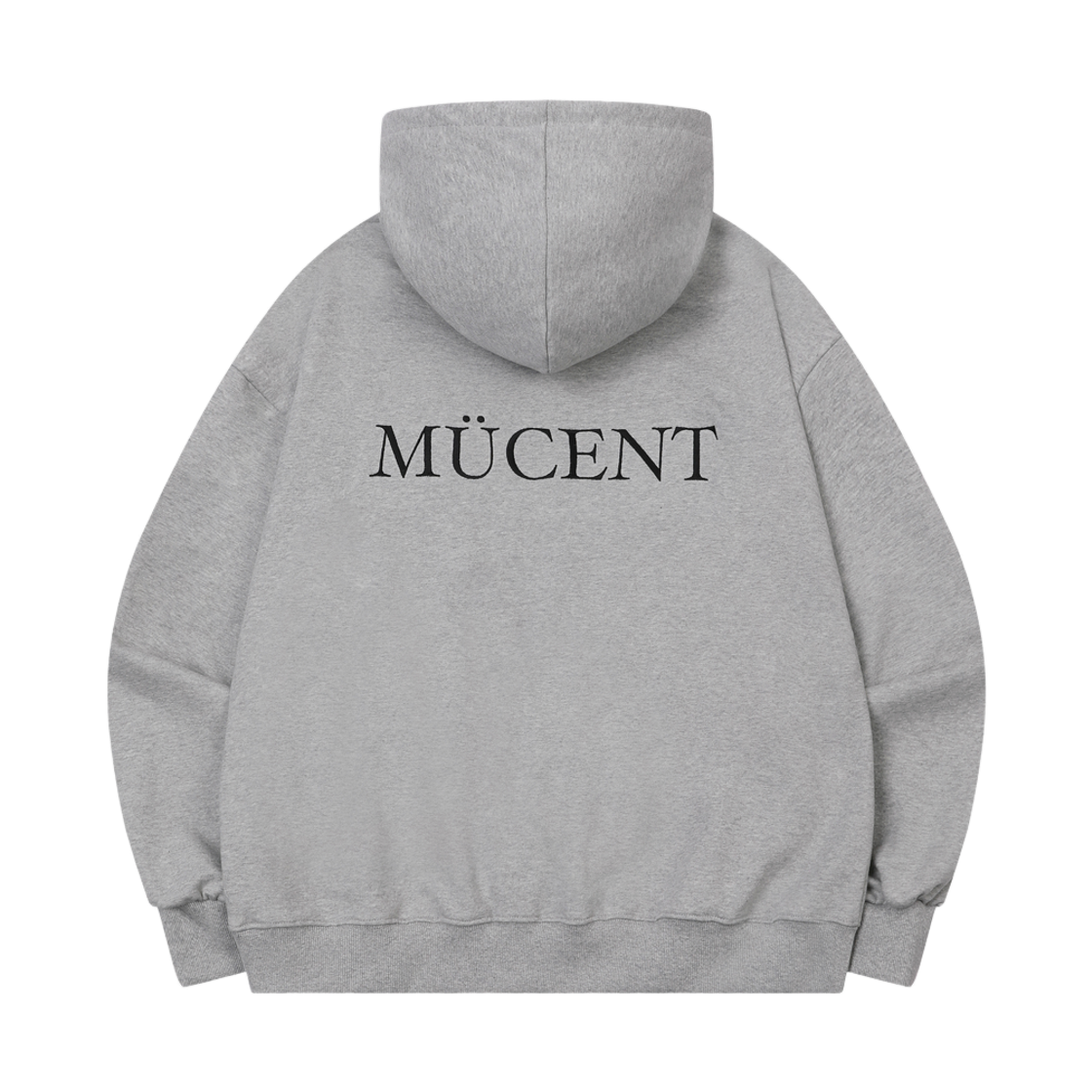 P0000CDL MUCENT Ufit Back Lettering Hood T Unisex Gray