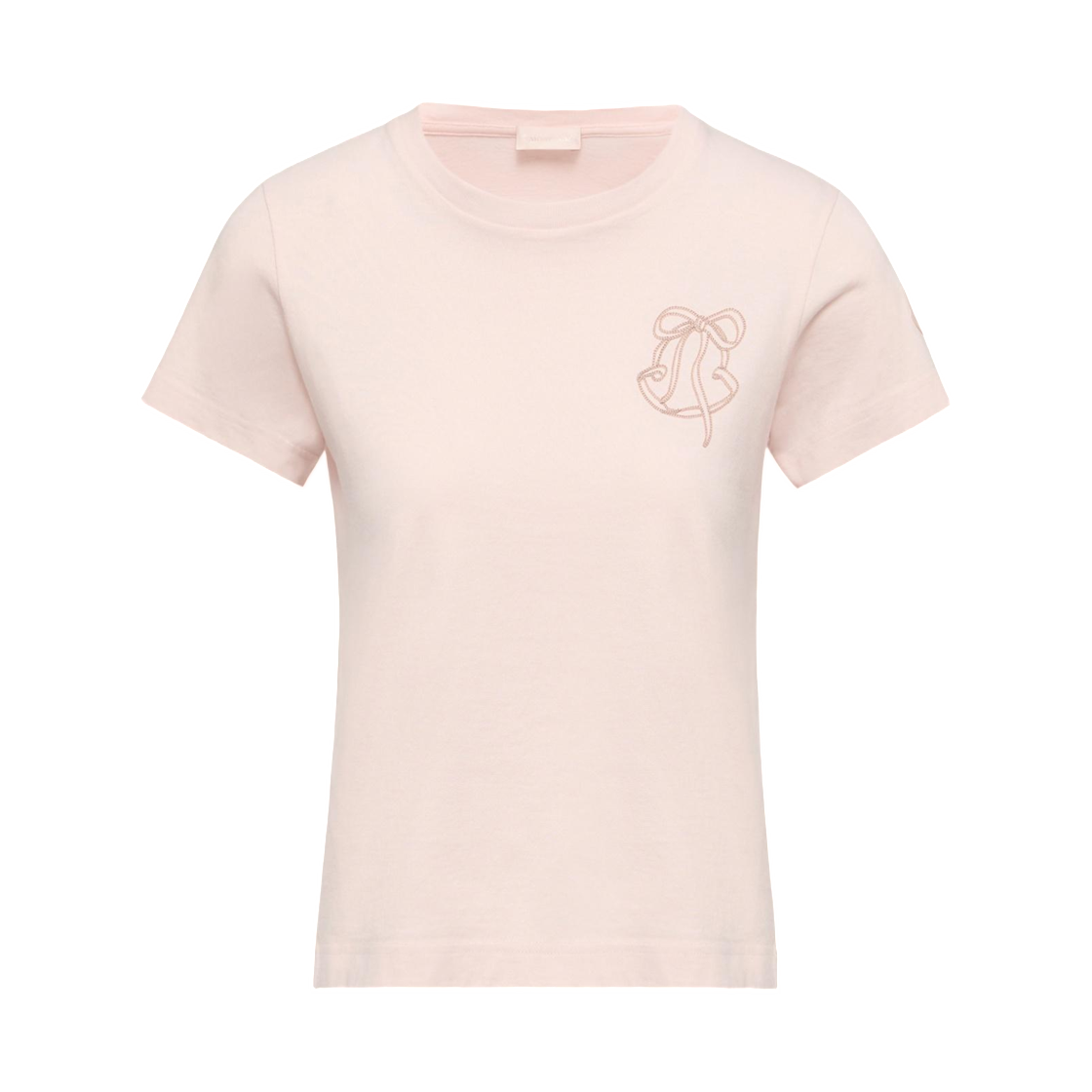 L1-093-8C00016-89B8U-50F (W) Moncler Embroidered Logo Cotton T-Shirt Light Pink - 26SS