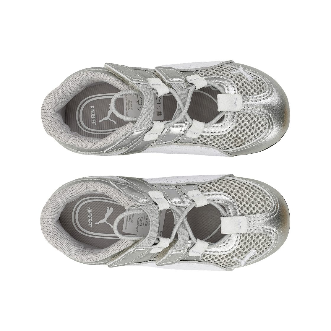 (인펀트) 푸마 스피드캣 고 메탈릭 V 실버((Infant) Puma Speedcat Go Metallic V Silver) - 5