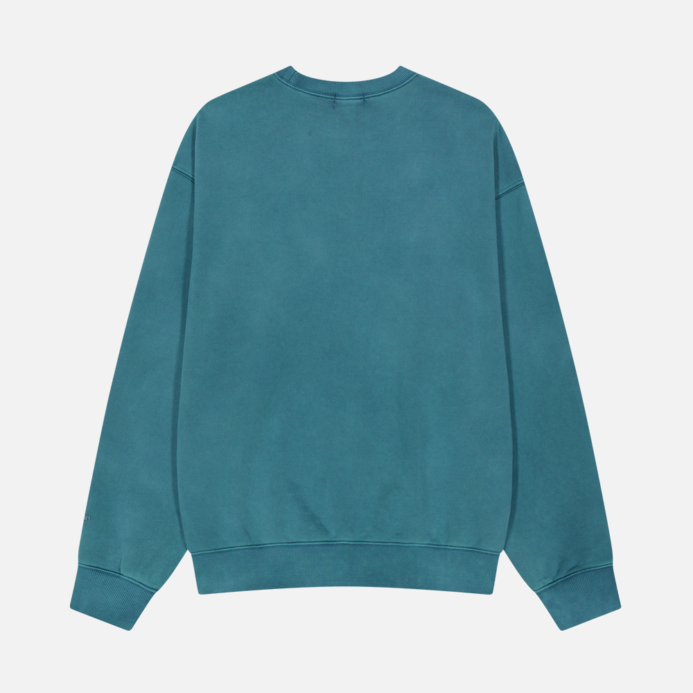 맨하탄 레코즈 로고 피그먼트 크루넥 - 블루(Manhattan Records Logo PM Crew Neck - Blue) - 3