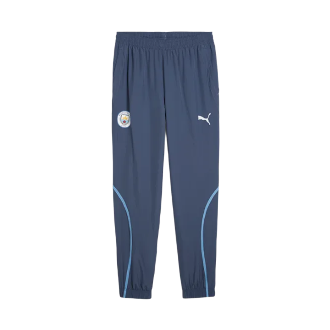푸마 맨체스터 시티 프리매치 우븐 팬츠 잉키 블루 팀 라이트 블루 (논 마킹 버전)(Puma Manchester City Pre-Match Woven Pants Inky Blue Team Light Blue (Non Marking Ver.)) - 1