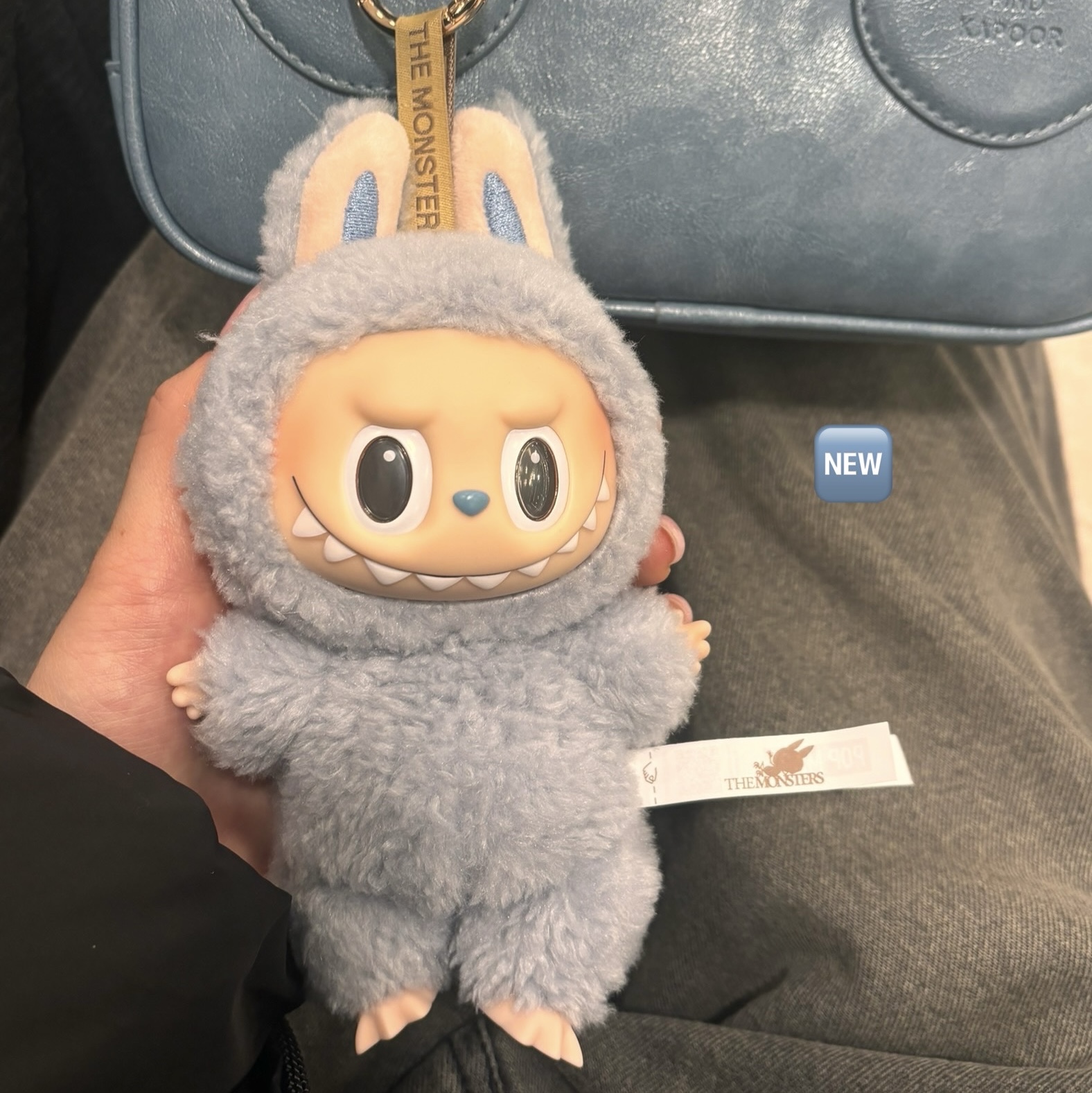 Pop Mart Labubu The Monsters Labubu Tasty Macarons Series Sea Salt Coconut Keyring (Opened Case), Pop Mart The Monsters Labubu Tasty Macarons Series Sealed Case (1 Blind Box) 착용 스타일