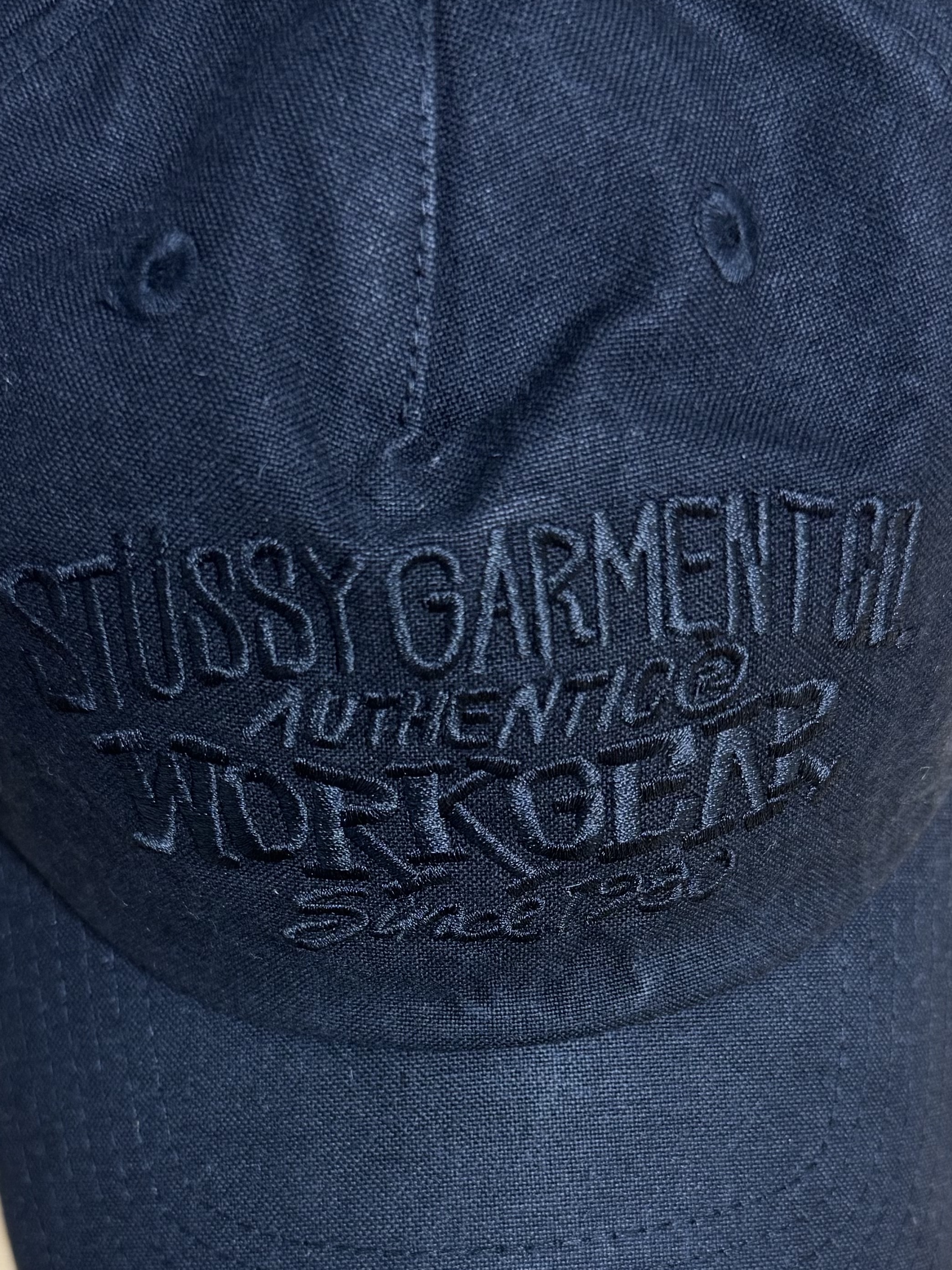 Stussy Mid-Depth Workgear Waxed Snapback Black 착용 스타일 - 1
