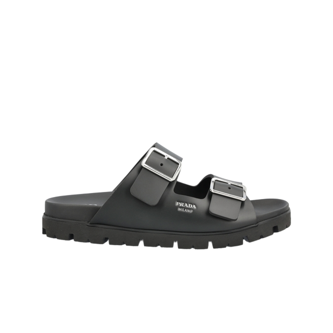 2X3159-3LKK-F0002 Prada Strap Slides Black