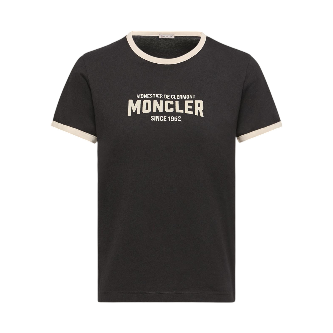 L1-093-8C00031-89AUO-P90 (W) Moncler Flock Logo Jersey T-Shirt Black - 26SS
