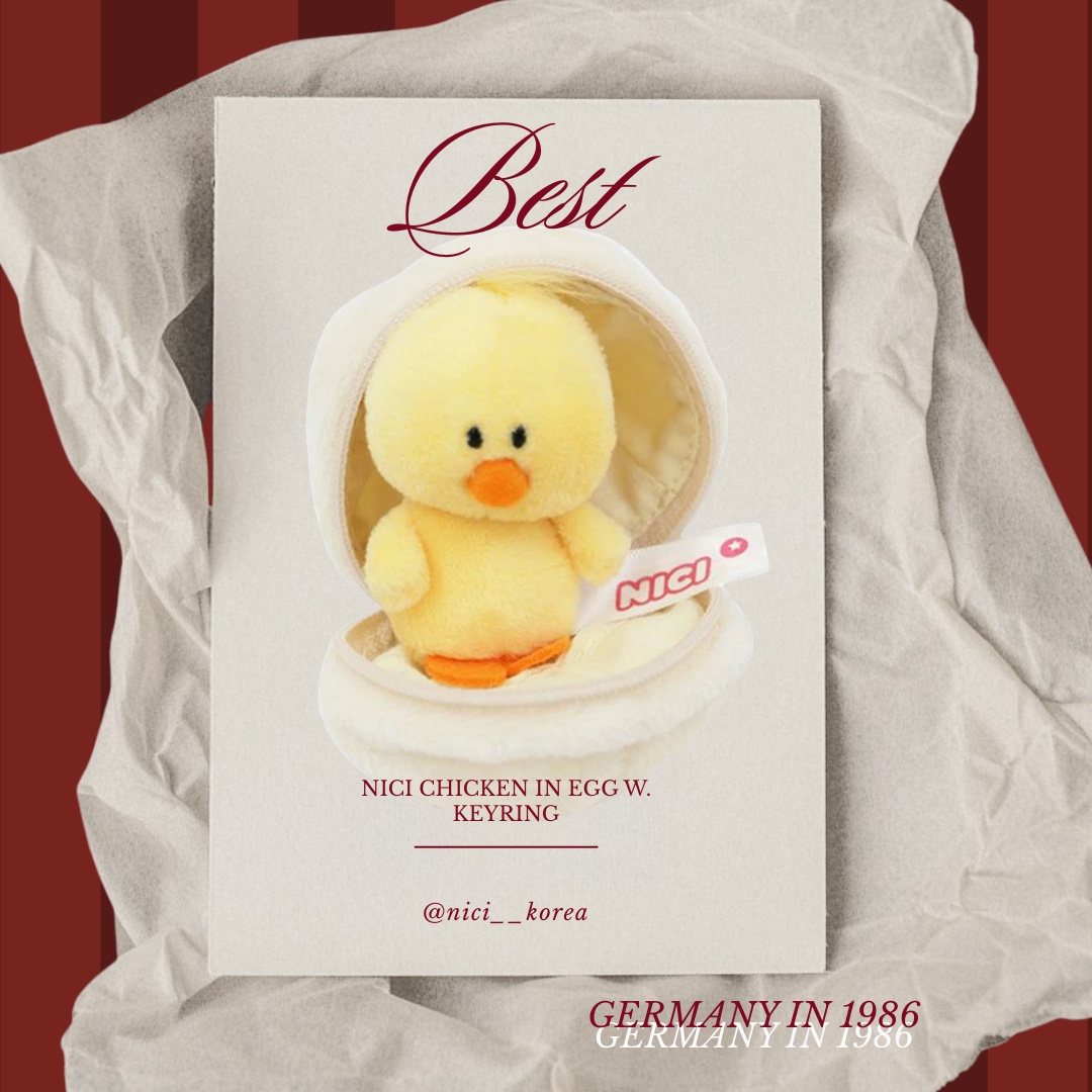 [KREAM 단독] NICI 7cm chicken in egg w. keyring 착용 스타일