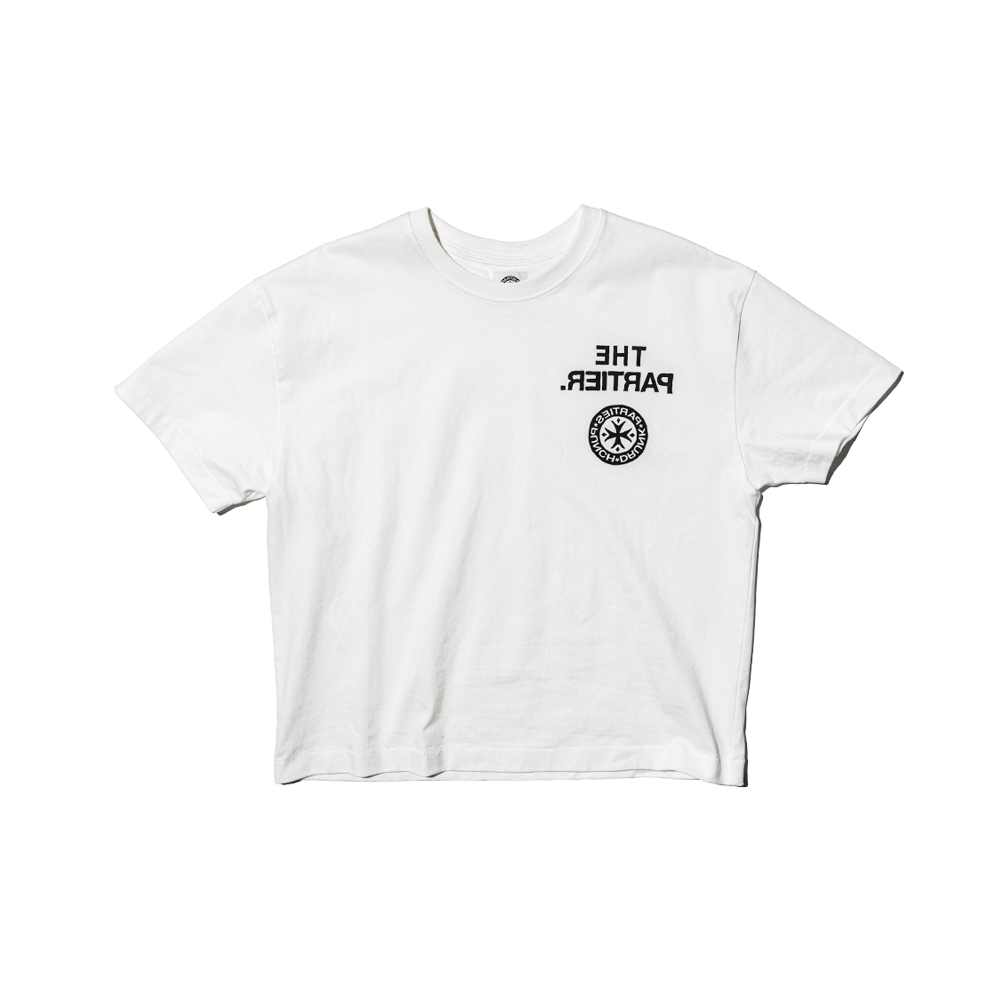 펀치 드렁크 파티즈 더 파티어 크롭티 화이트(Punch Drunk Parties The Partier Crop Tee White) - 1